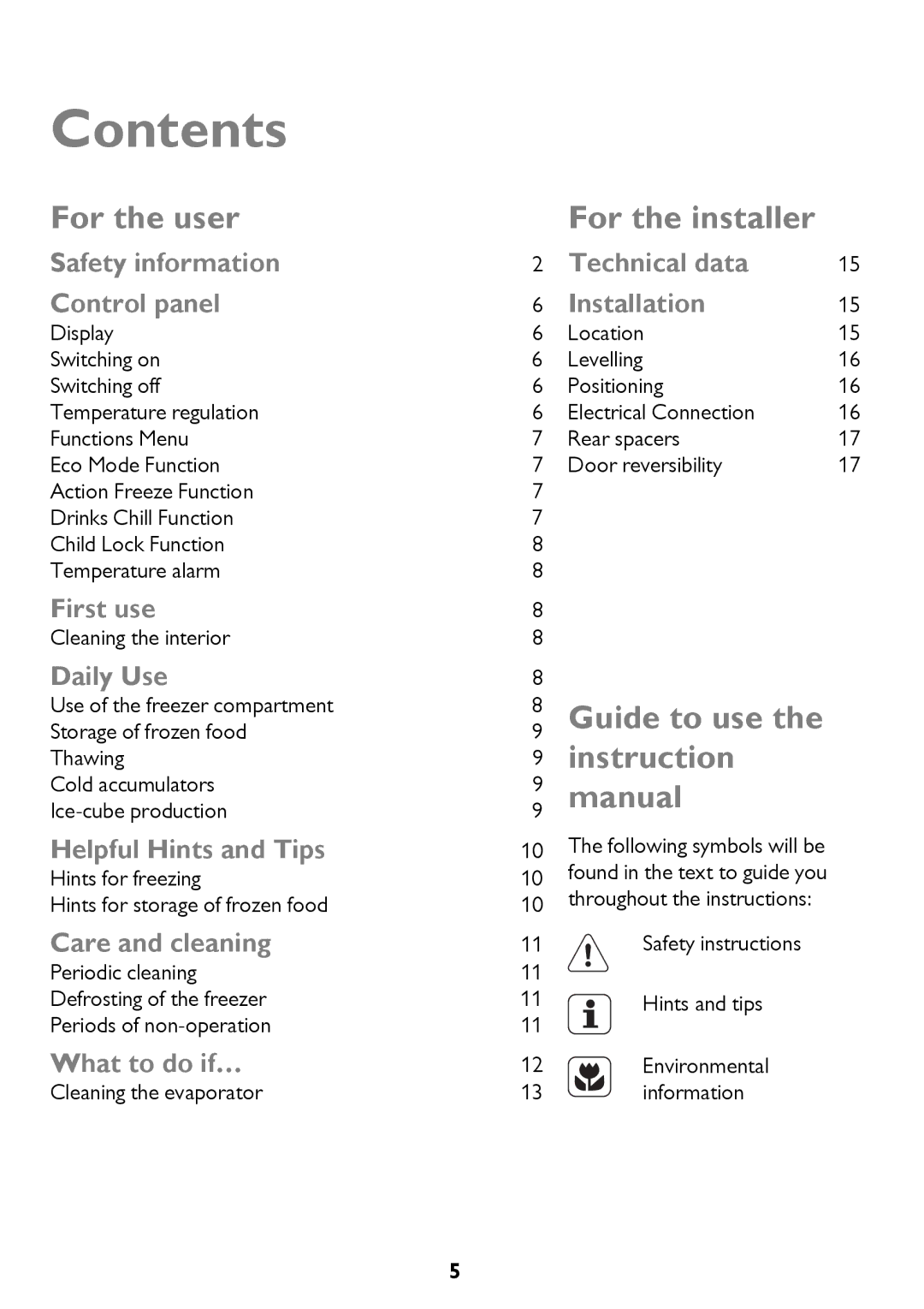 John Lewis JLFZW1601 instruction manual Contents 