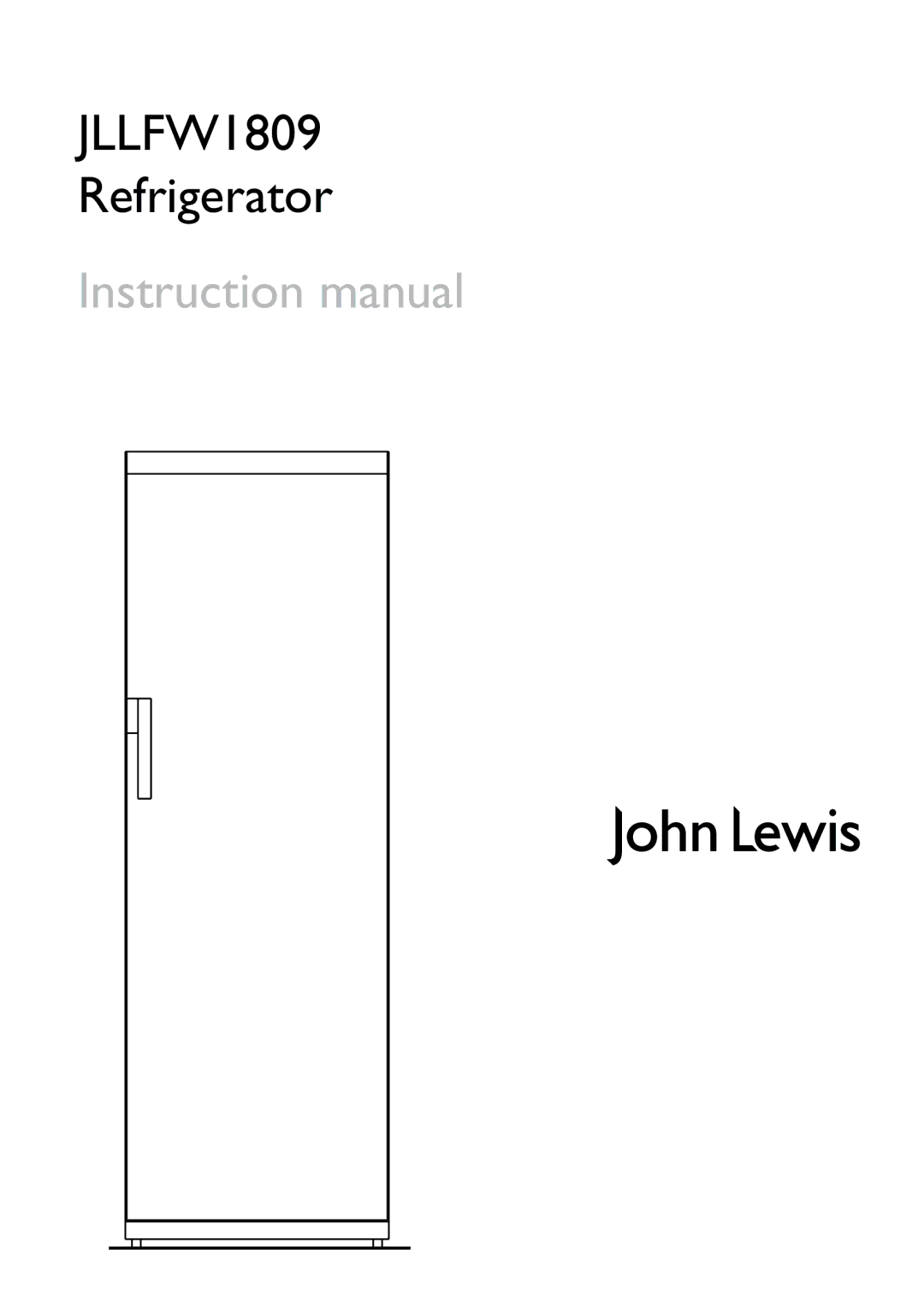 John Lewis JLLFW1809 instruction manual 