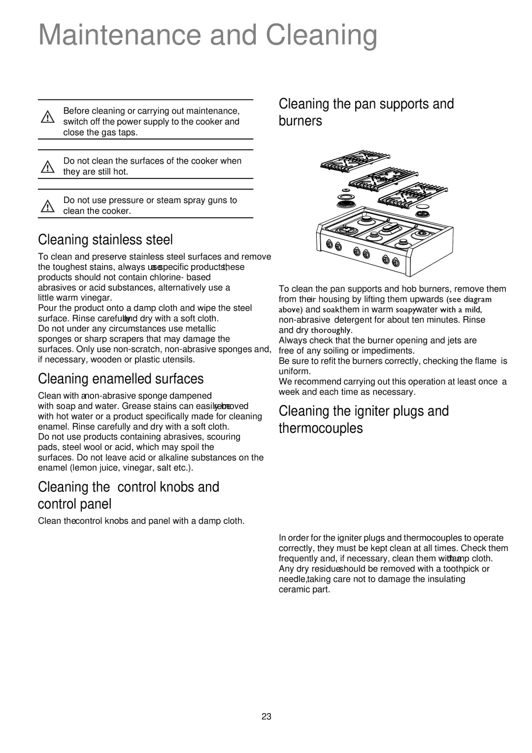 John Lewis JLRC101 instruction manual Maintenance and Cleaning 