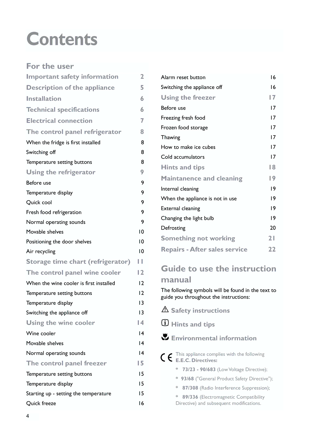 John Lewis JLWFF1101 instruction manual Contents 