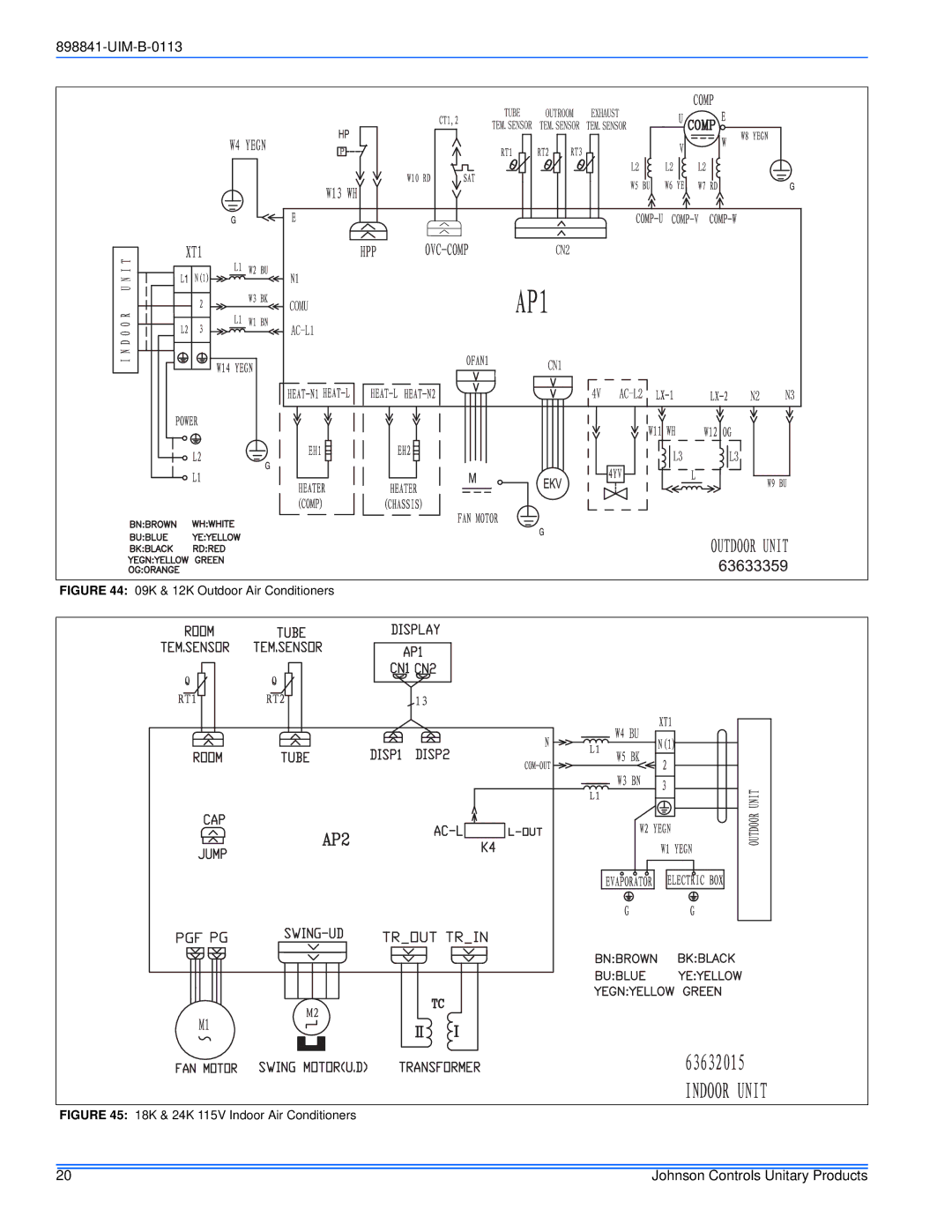 Johnson Controls 22 SEER installation manual 18K & 24K 115V Indoor Air Conditioners 