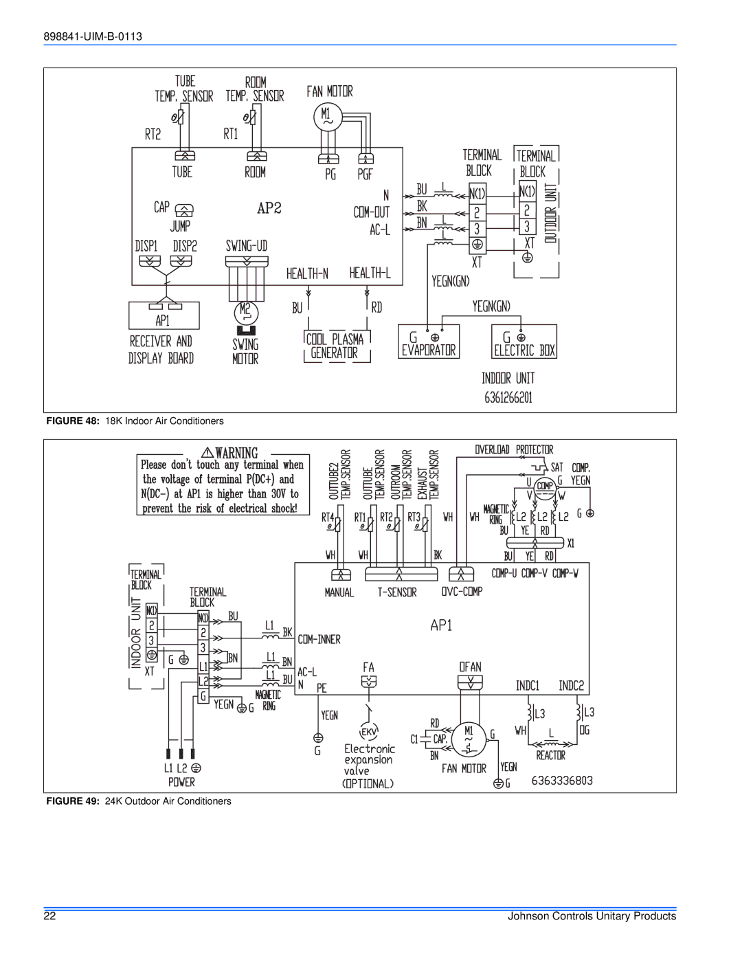 Johnson Controls 22 SEER installation manual 18K Indoor Air Conditioners 