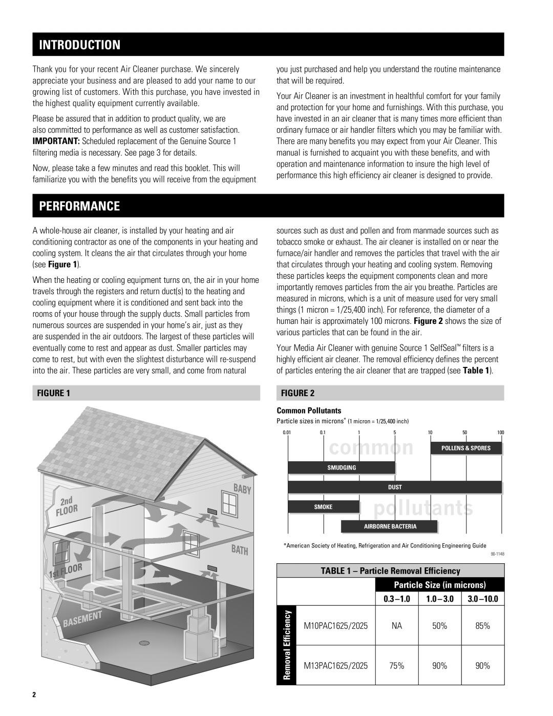 Johnson Controls M10PAC1625/2025, M13PAC1625/2025 owner manual Introduction, Performance 