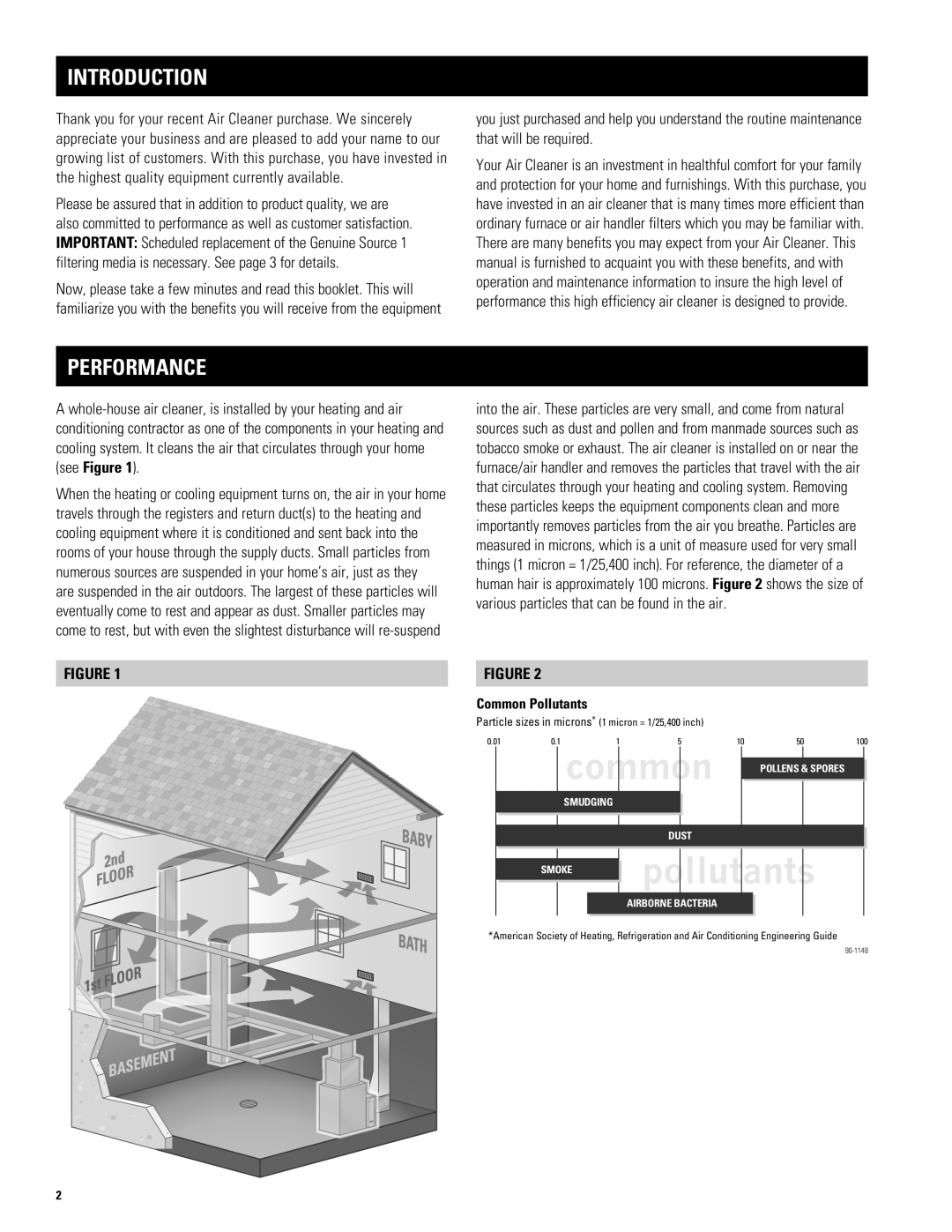 Johnson Controls M13PAC1625/2020/2025, M10PAC1625/2020/2025 owner manual Introduction, Performance, Common Pollutants 