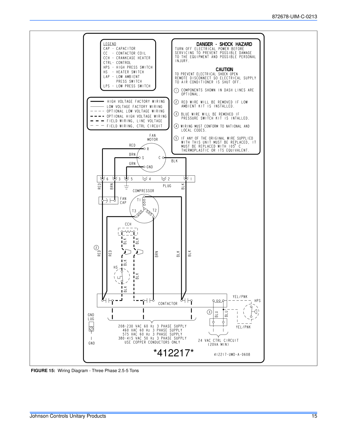 Johnson Controls YCJ(D, TCJ(D, GCGD, 13 & 14.5 SEER - TCG(D, F) SERIES installation manual 412217 