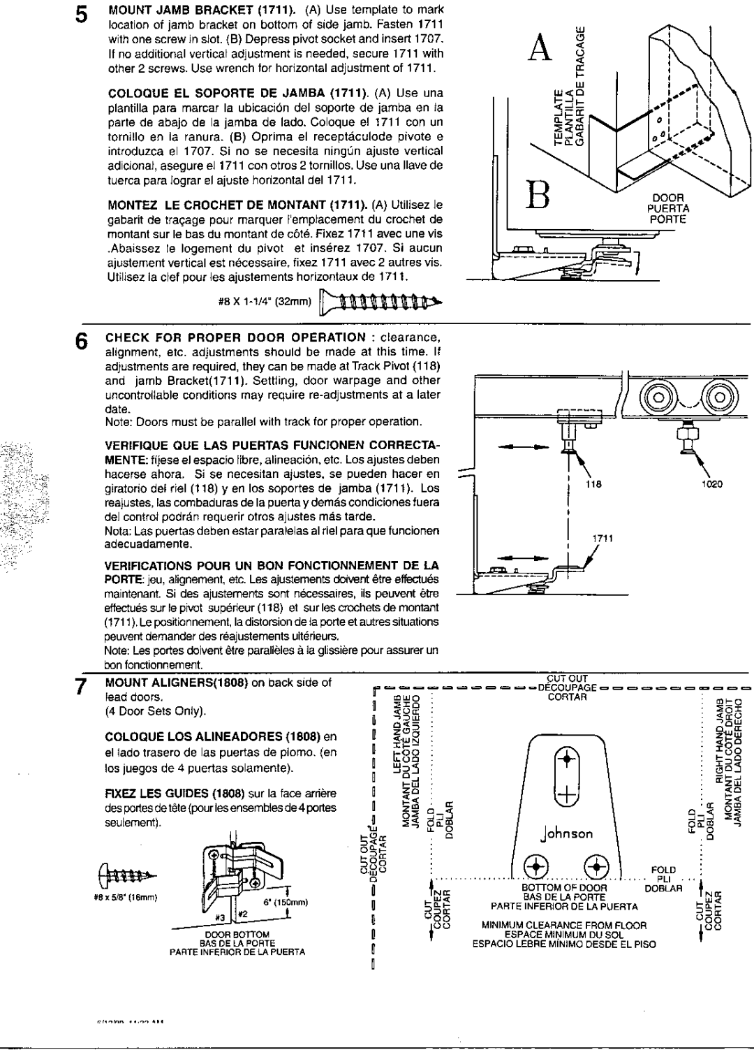 Johnson Hardware 111FD Series manual 