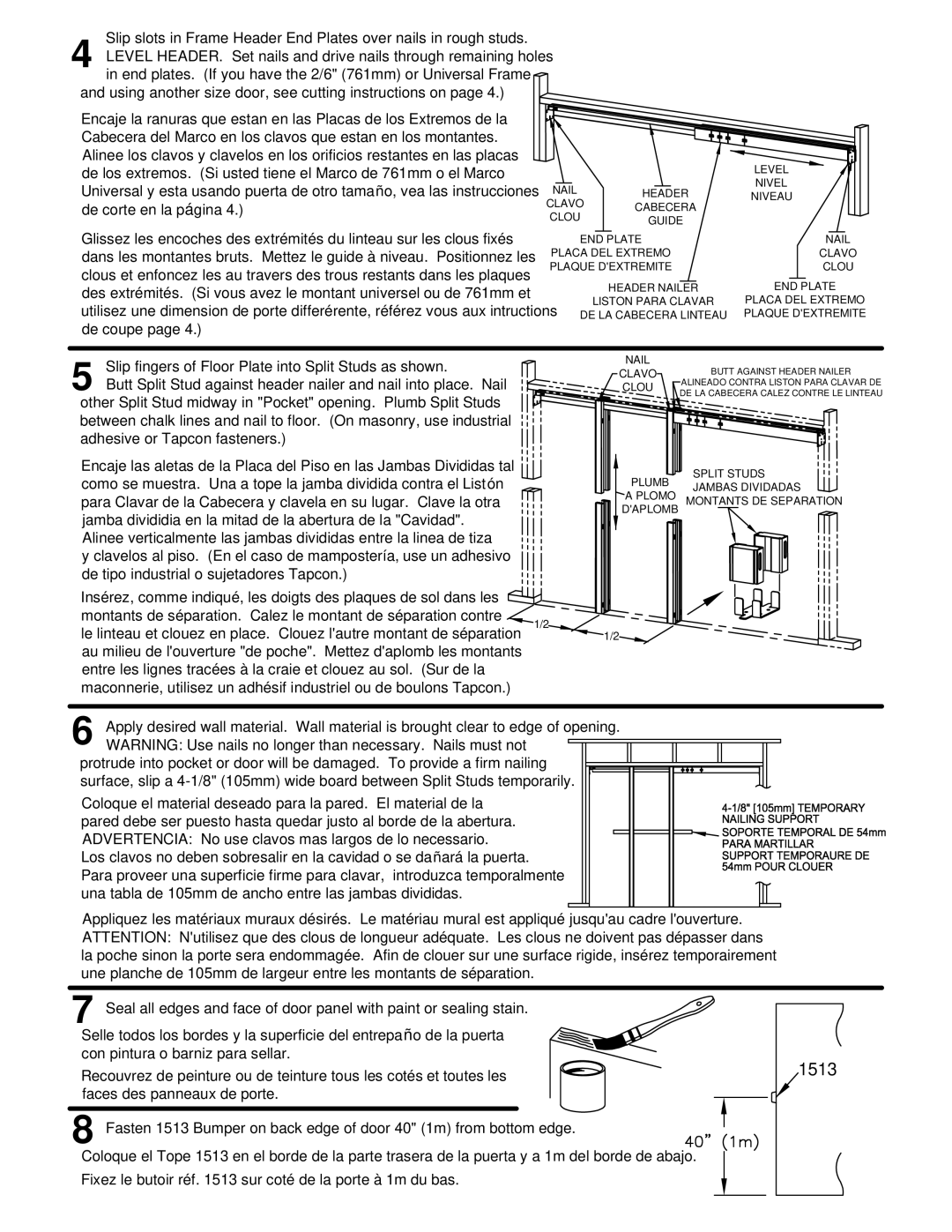 Johnson Hardware 15603068, 1560 Series, 15602668 manual 1513 