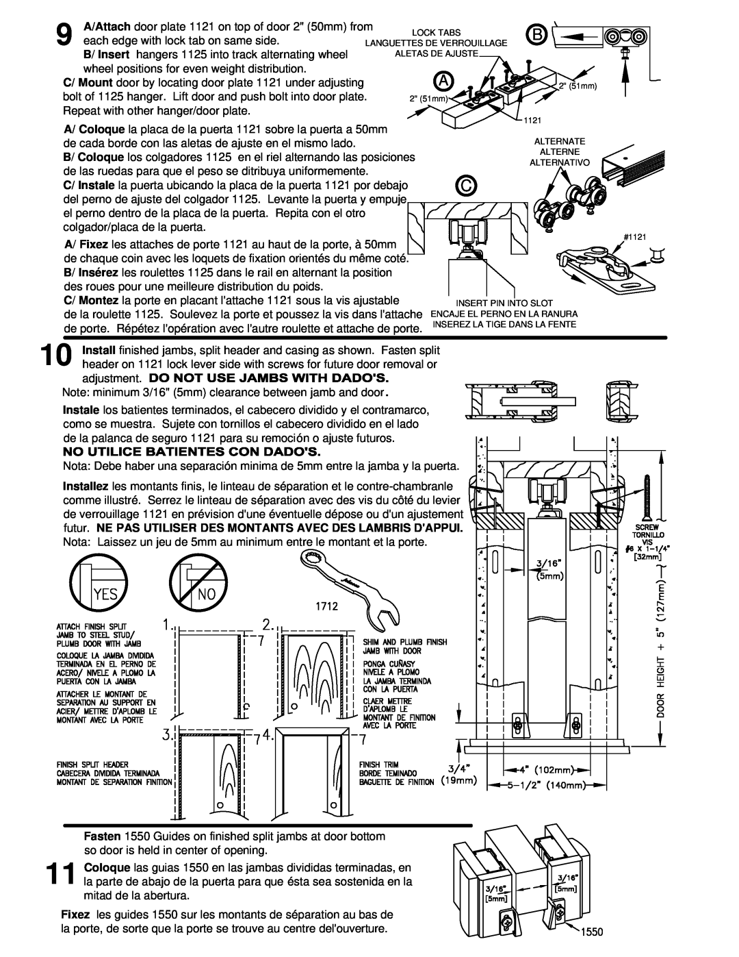 Johnson Hardware 1560 Series, 15602668, 15603068 manual 