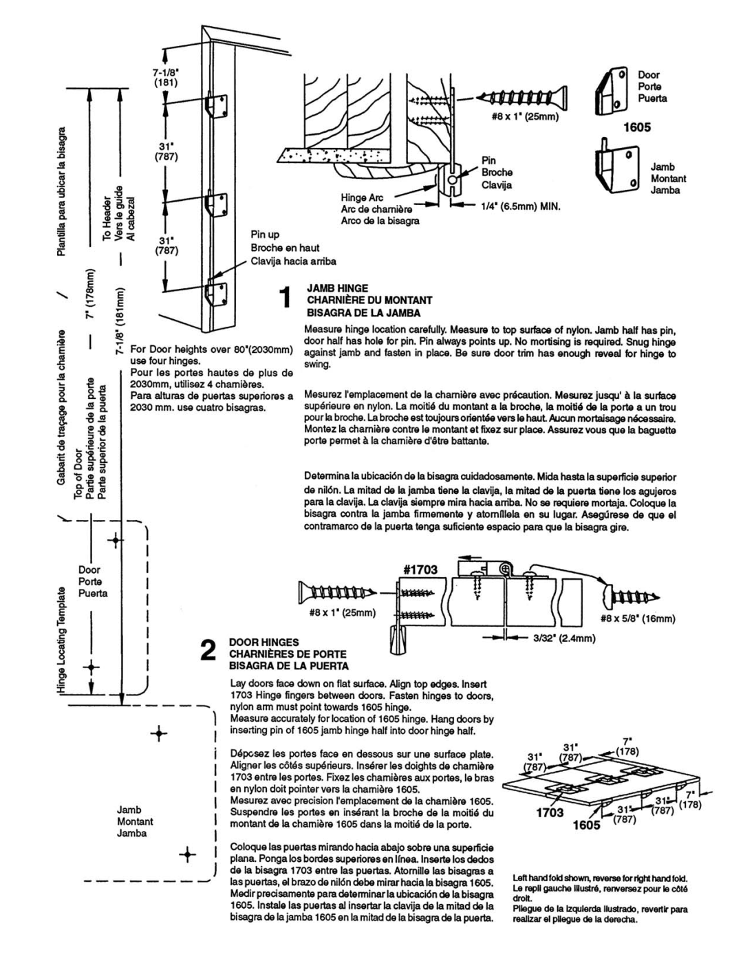 Johnson Hardware 1601 SERIES manual 