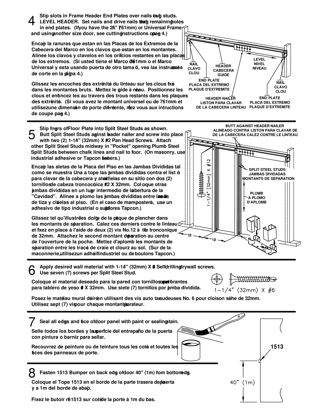 Johnson Hardware 20602668, 2060 SERIES, IN2060PD, 20603068 manual 1513 