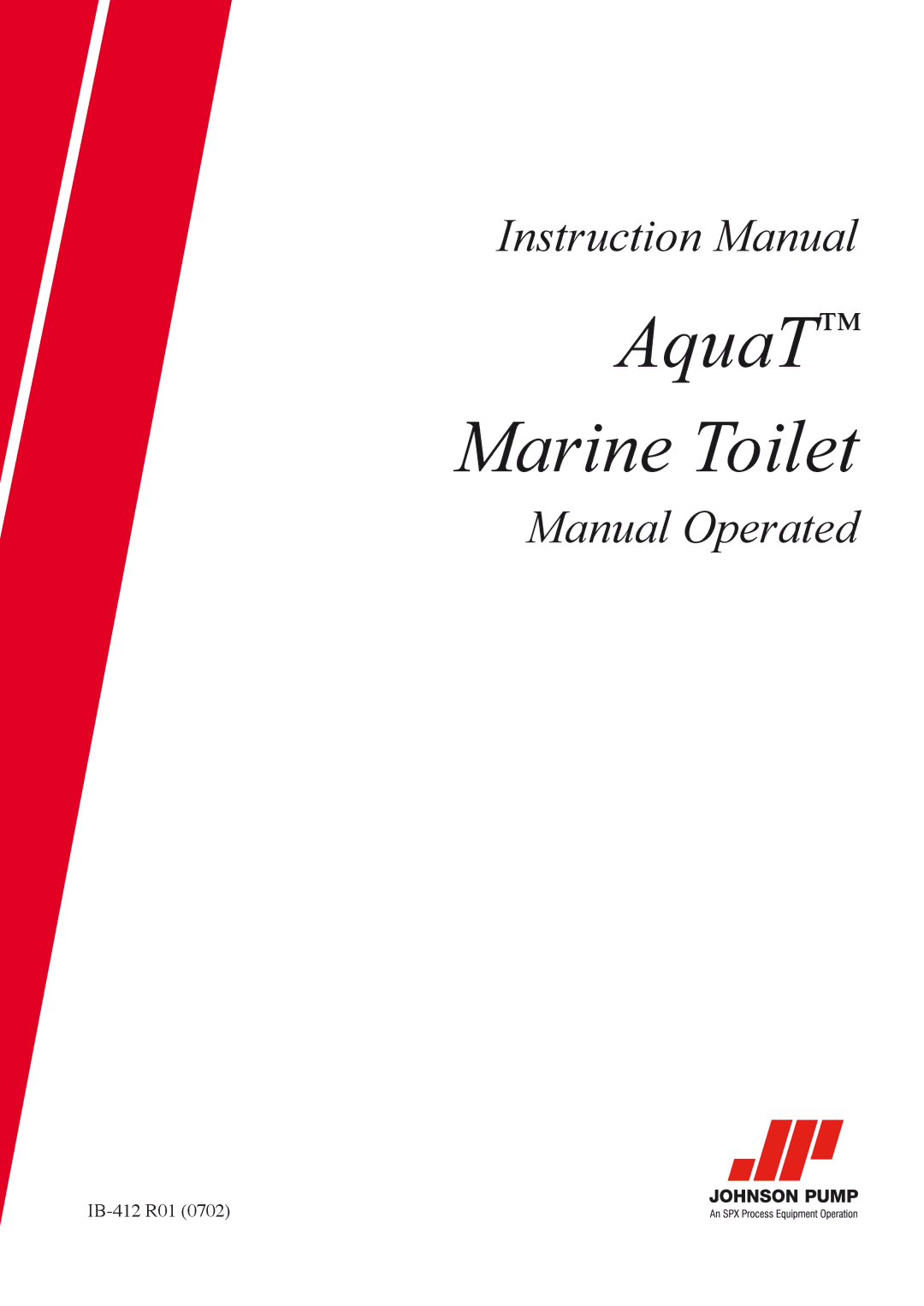 Johnson Hardware IB-412 R01 instruction manual AquaT Marine Toilet 