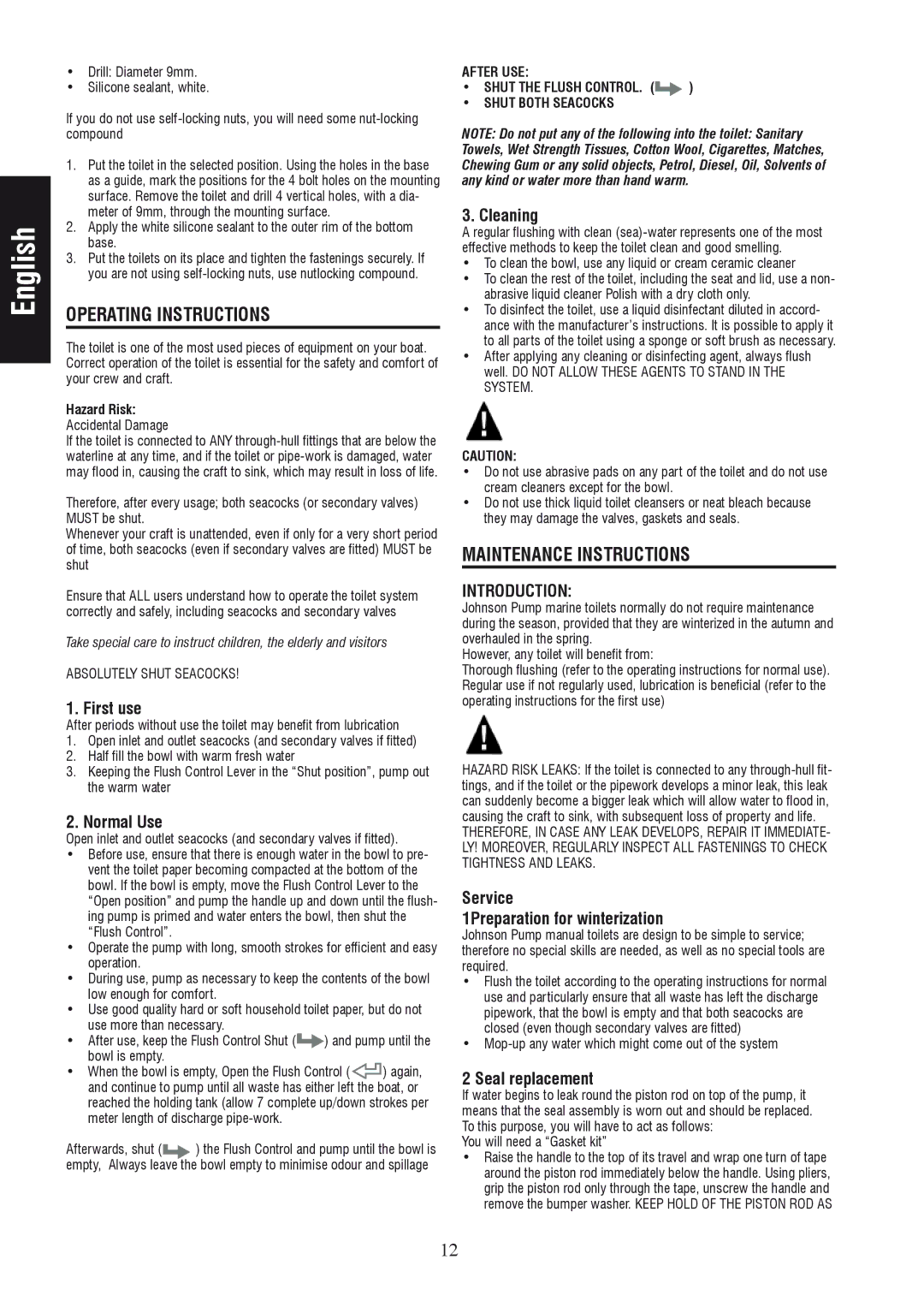 Johnson Hardware IB-412 R01 instruction manual Operating Instructions, Maintenance Instructions, Introduction 