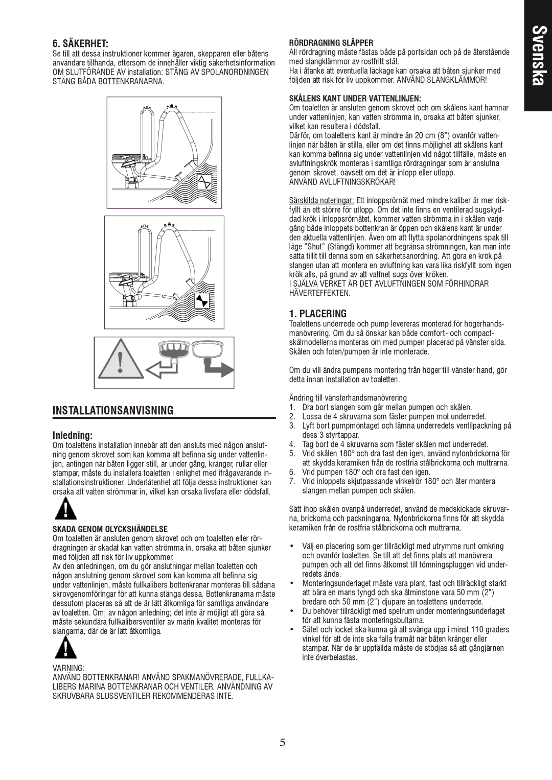 Johnson Hardware IB-412 R01 instruction manual Installationsanvisning, Säkerhet, Inledning, Placering 