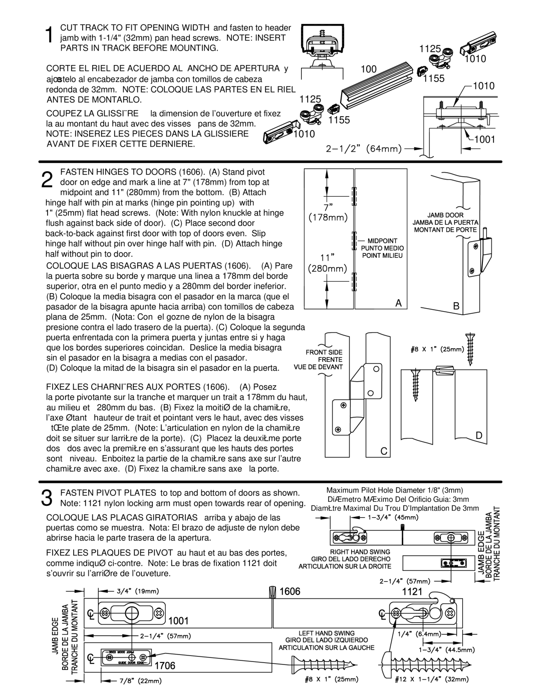 Johnson Hardware IN100FLD, 100FD Series manual 1125 