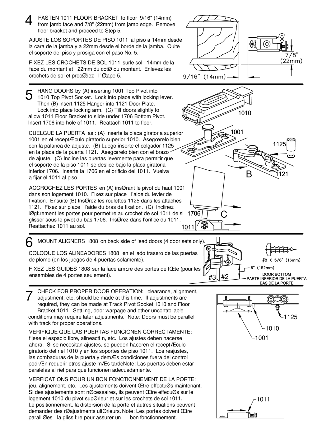 Johnson Hardware 100FD Series, IN100FLD manual #3 #2 