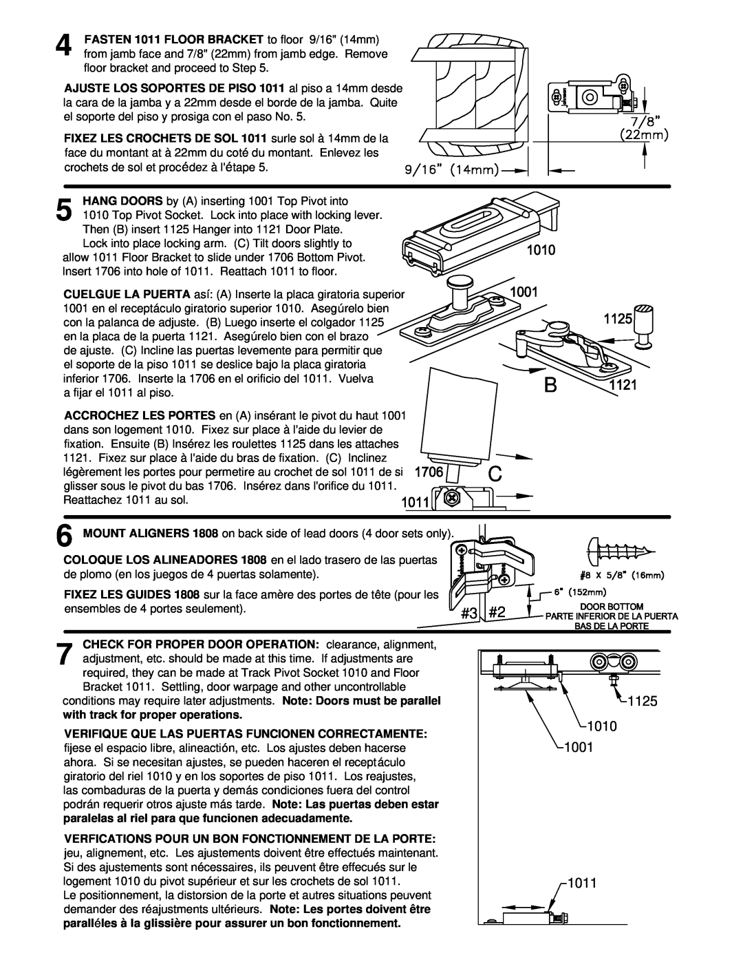 Johnson Hardware 100FD Series, IN100FLD manual 1125, #3 #2 
