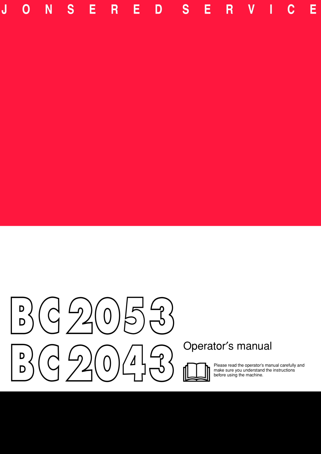 Jonsered BC2053, BC2043 manual Operator′s manual 