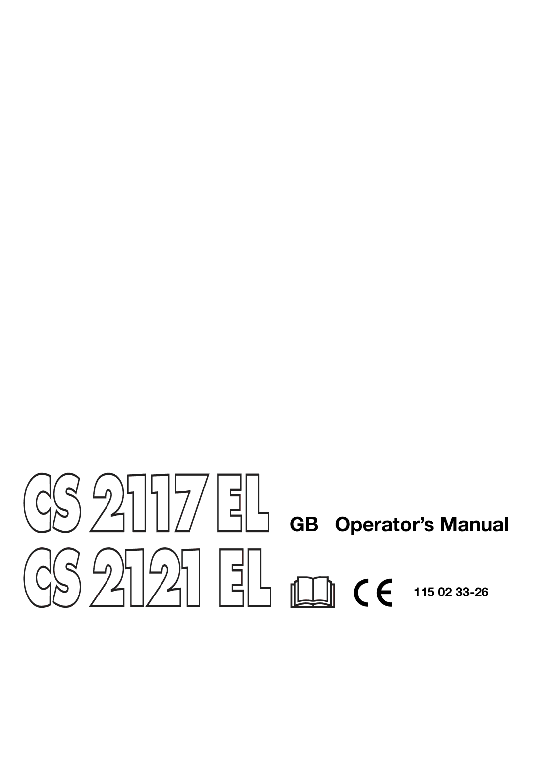 Jonsered CS 2117 EL, CS 2121 EL manual GB Operator’s Manual 