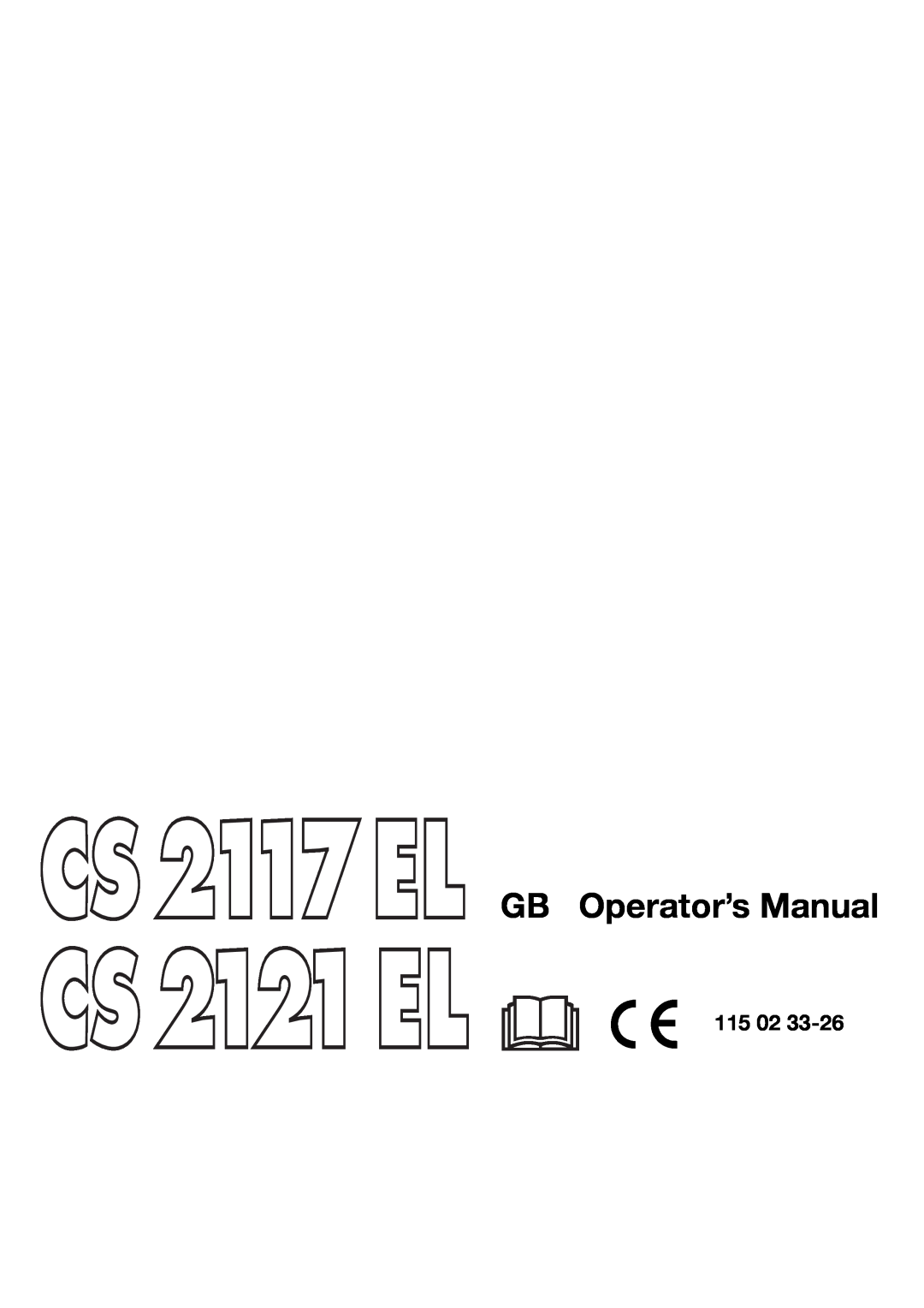 Jonsered CS 2117 EL, CS 2121 EL manual 115, GB Operator’s Manual 