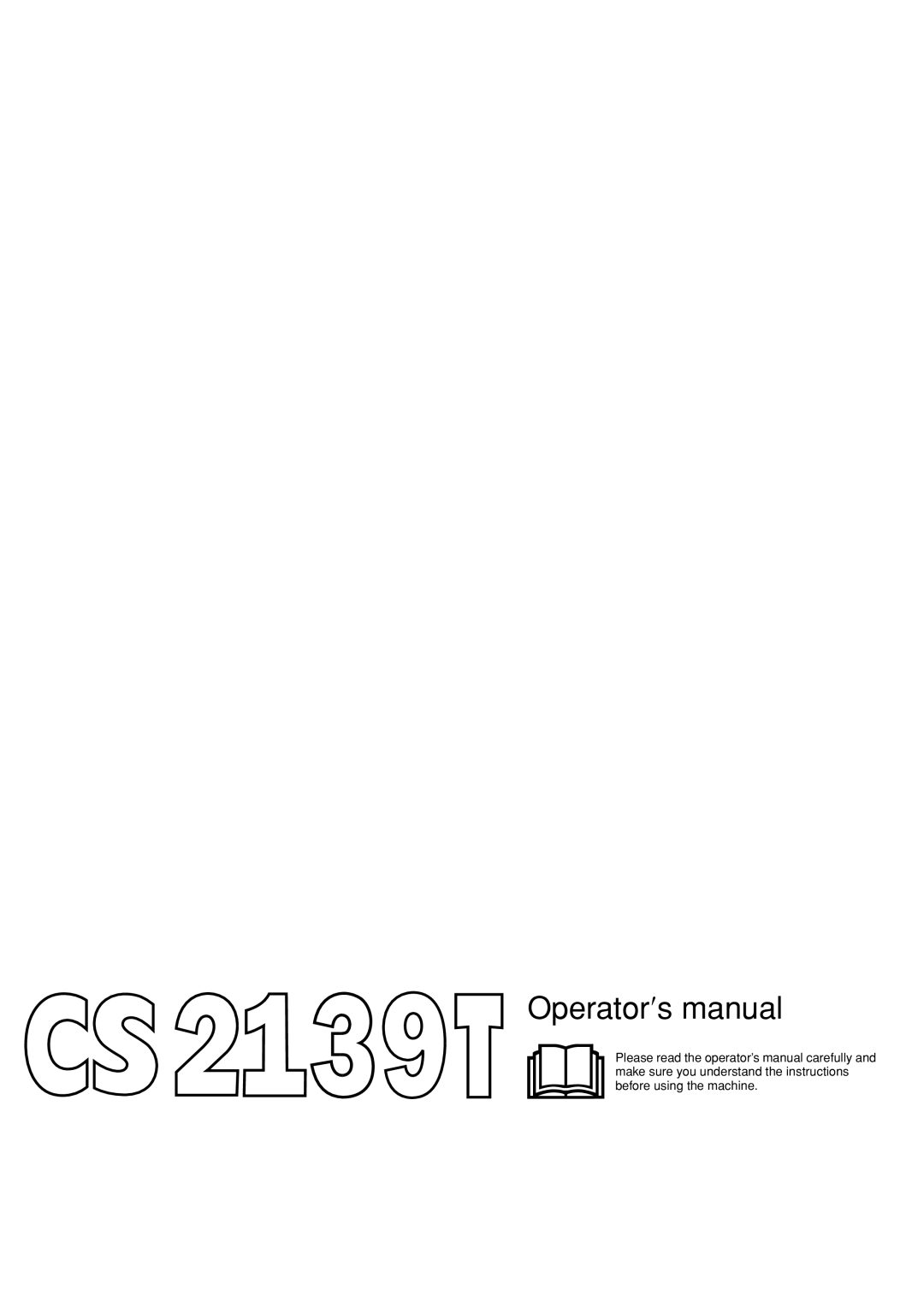 Jonsered CS 2139T manual Operator′s manual 