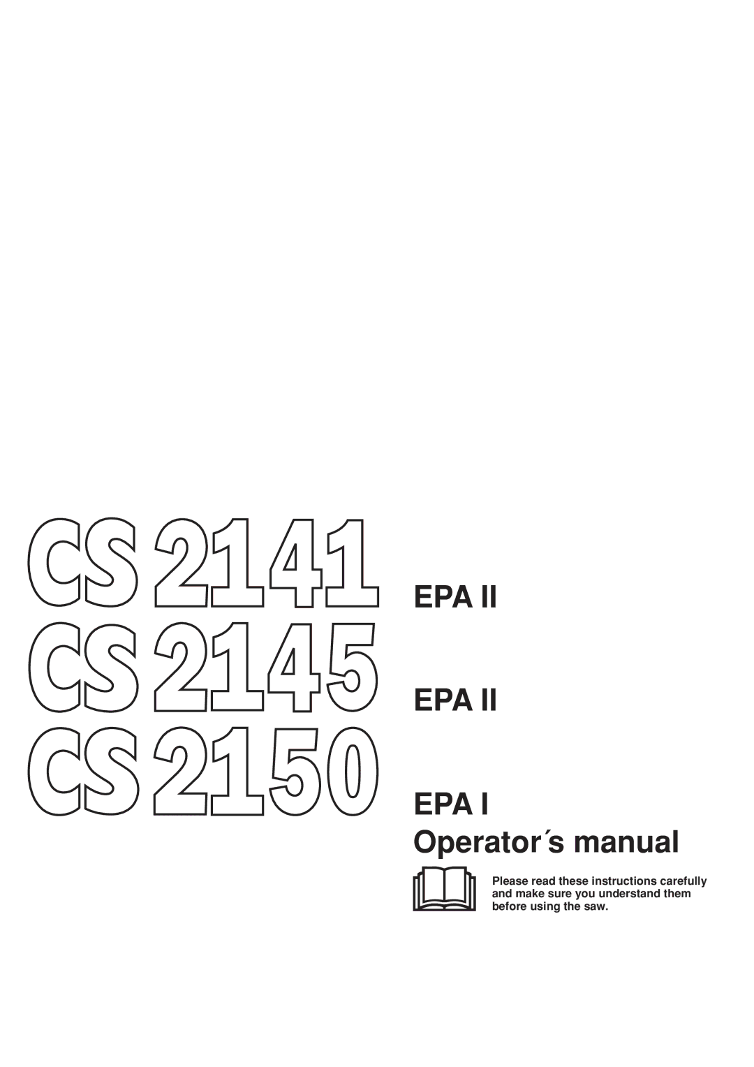 Jonsered CS 2150, CS 2141, CS 2145 manual Epa 