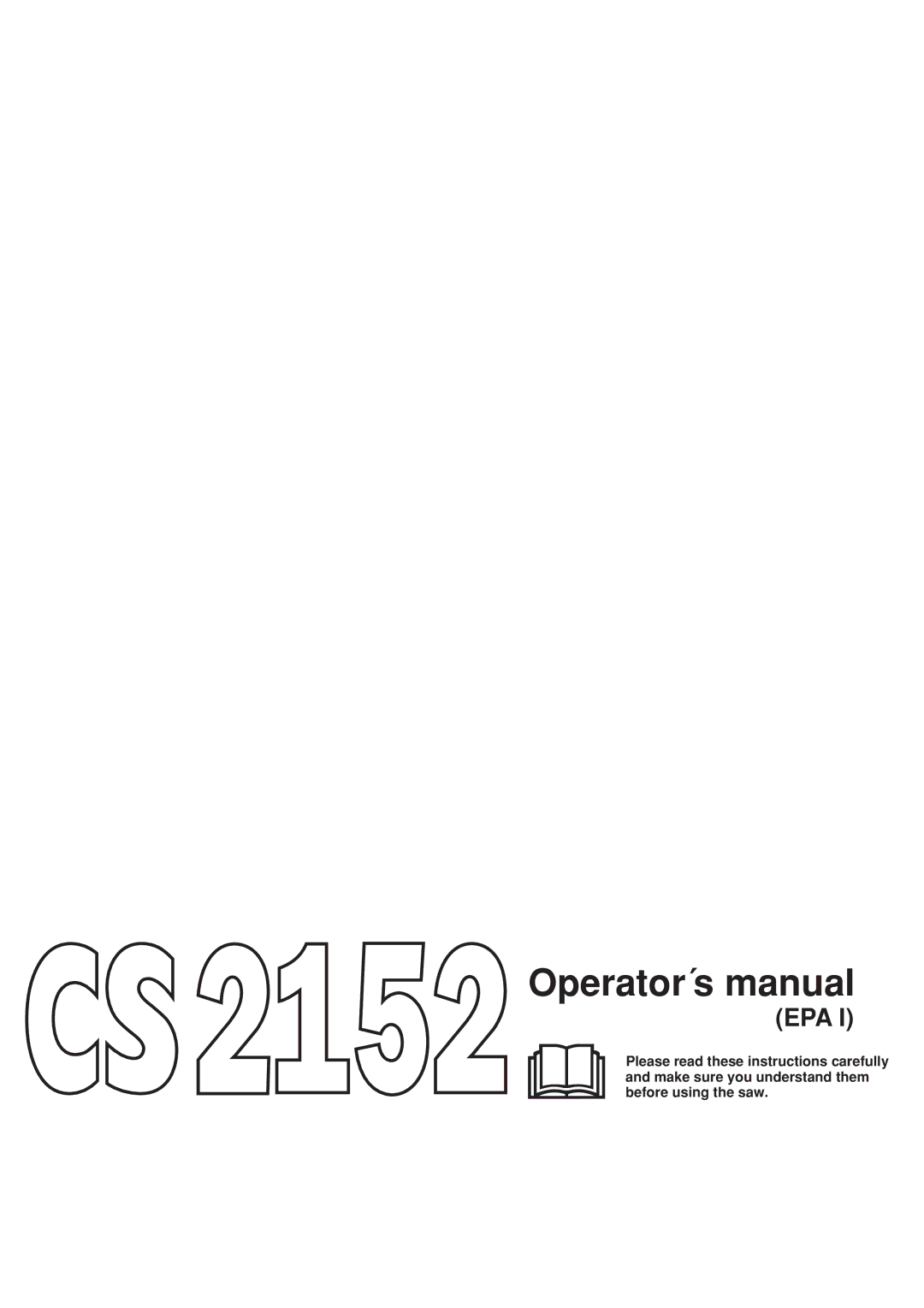 Jonsered CS 2152 manual Operator´s manual 