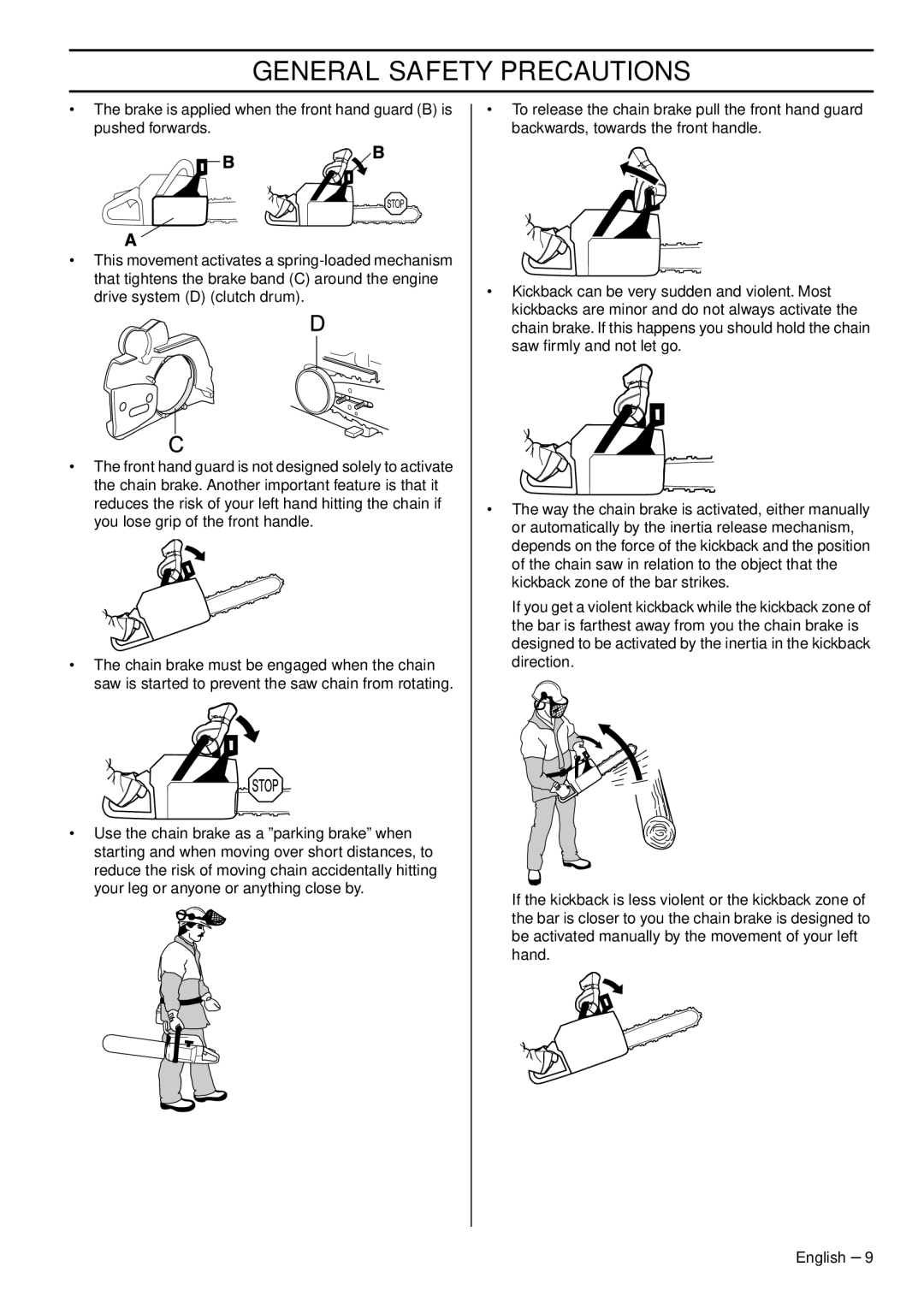 Jonsered CS 2152 EPA III, CS 2153 EPA I manual General Safety Precautions 