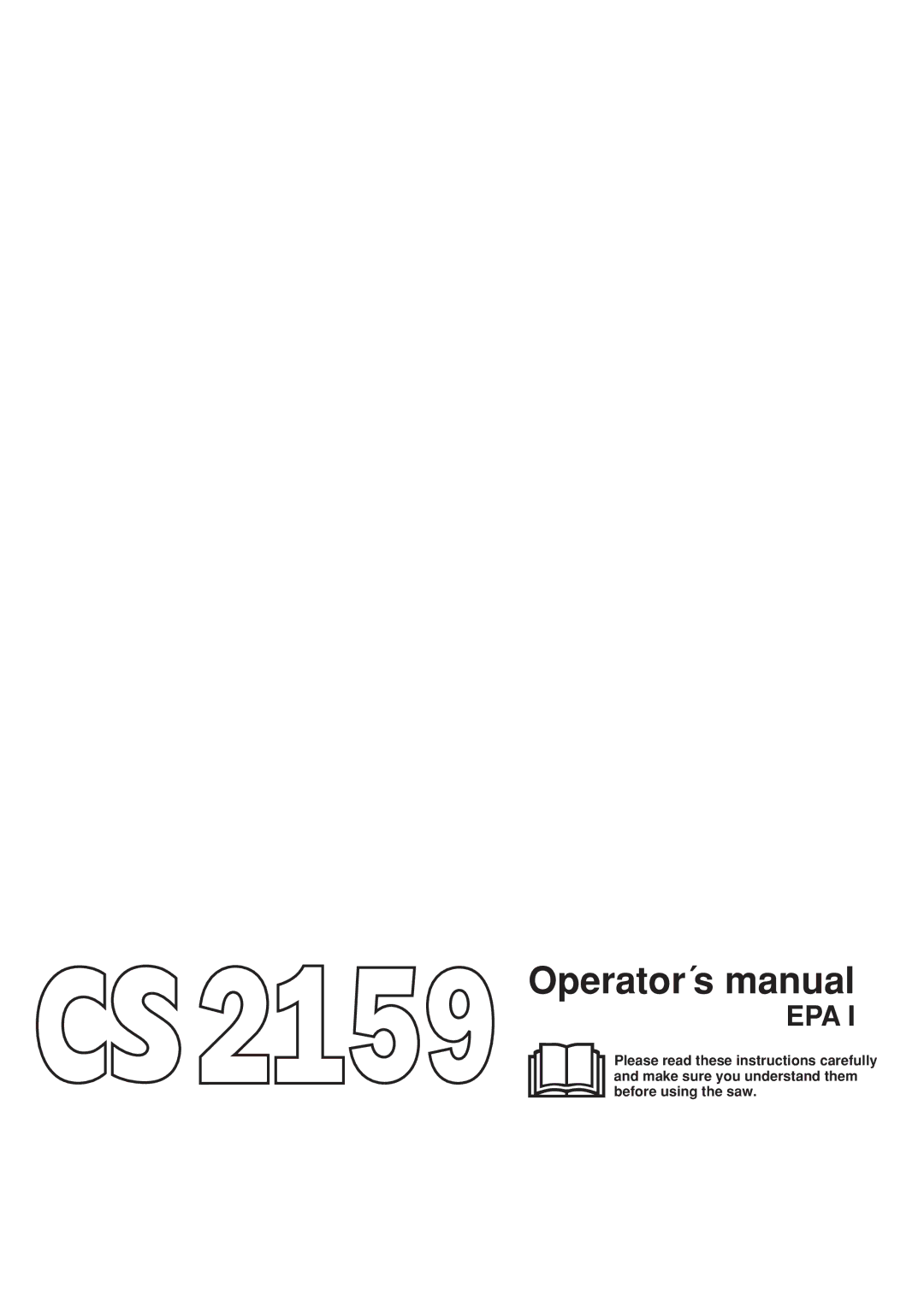 Jonsered cs 2159 manual Operator´s manual, Epa 