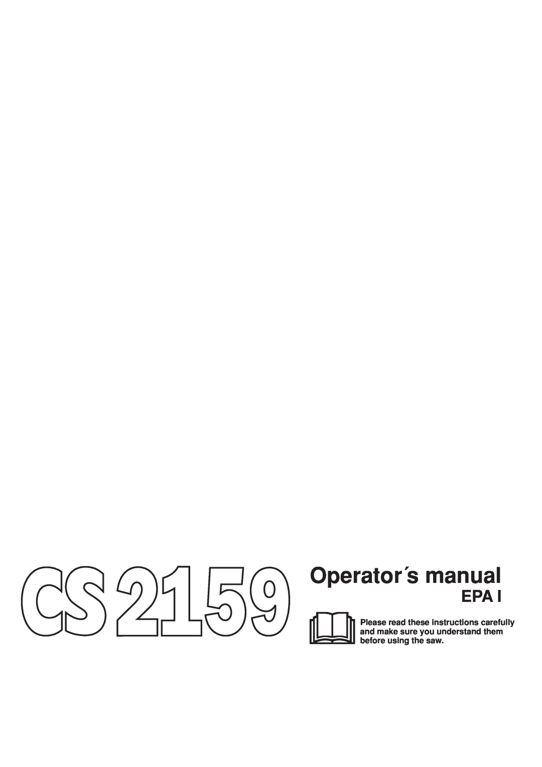 Jonsered cs 2159 manual Operator´s manual 