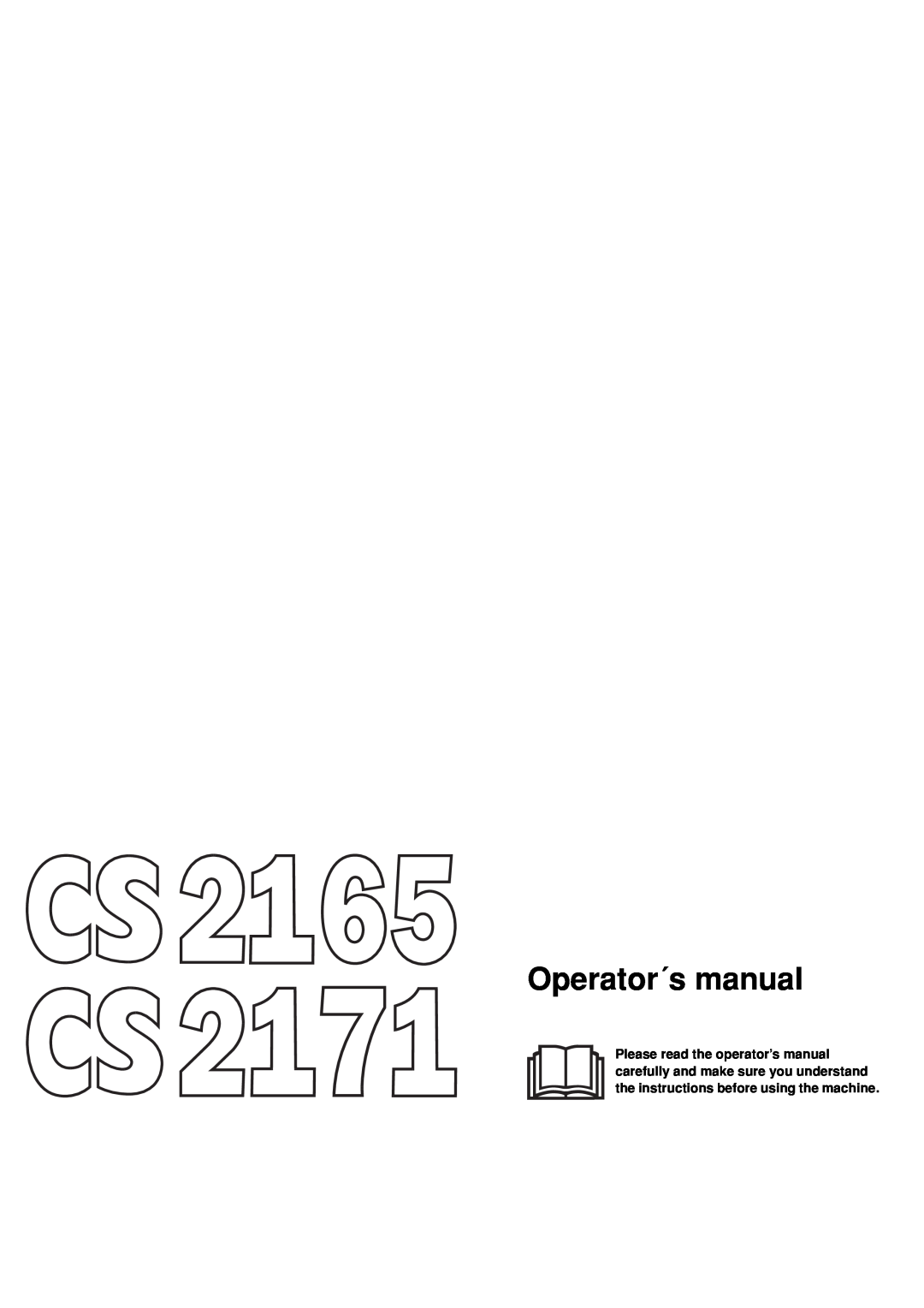 Jonsered CS 2171WH manual Operator´s manual 
