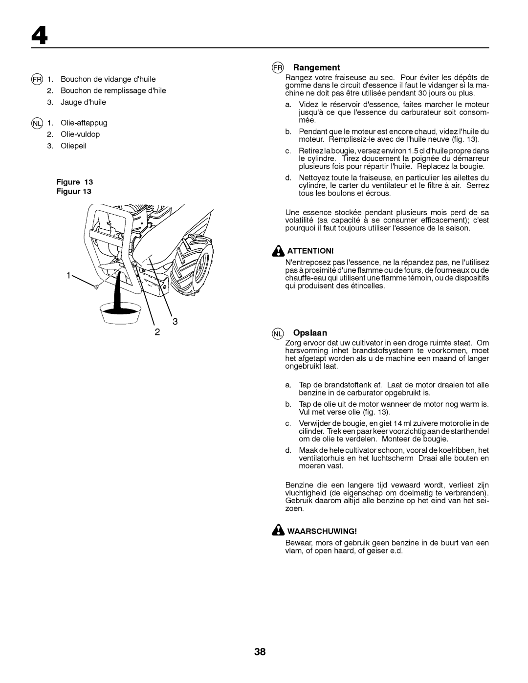 Jonsered CT2105 R instruction manual Rangement, Opslaan 