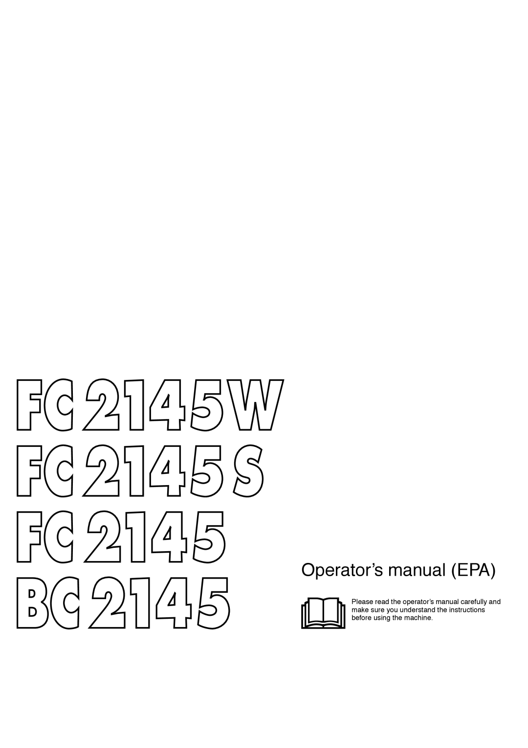 Jonsered BC2145, FC2145W manual Operator’s manual EPA 