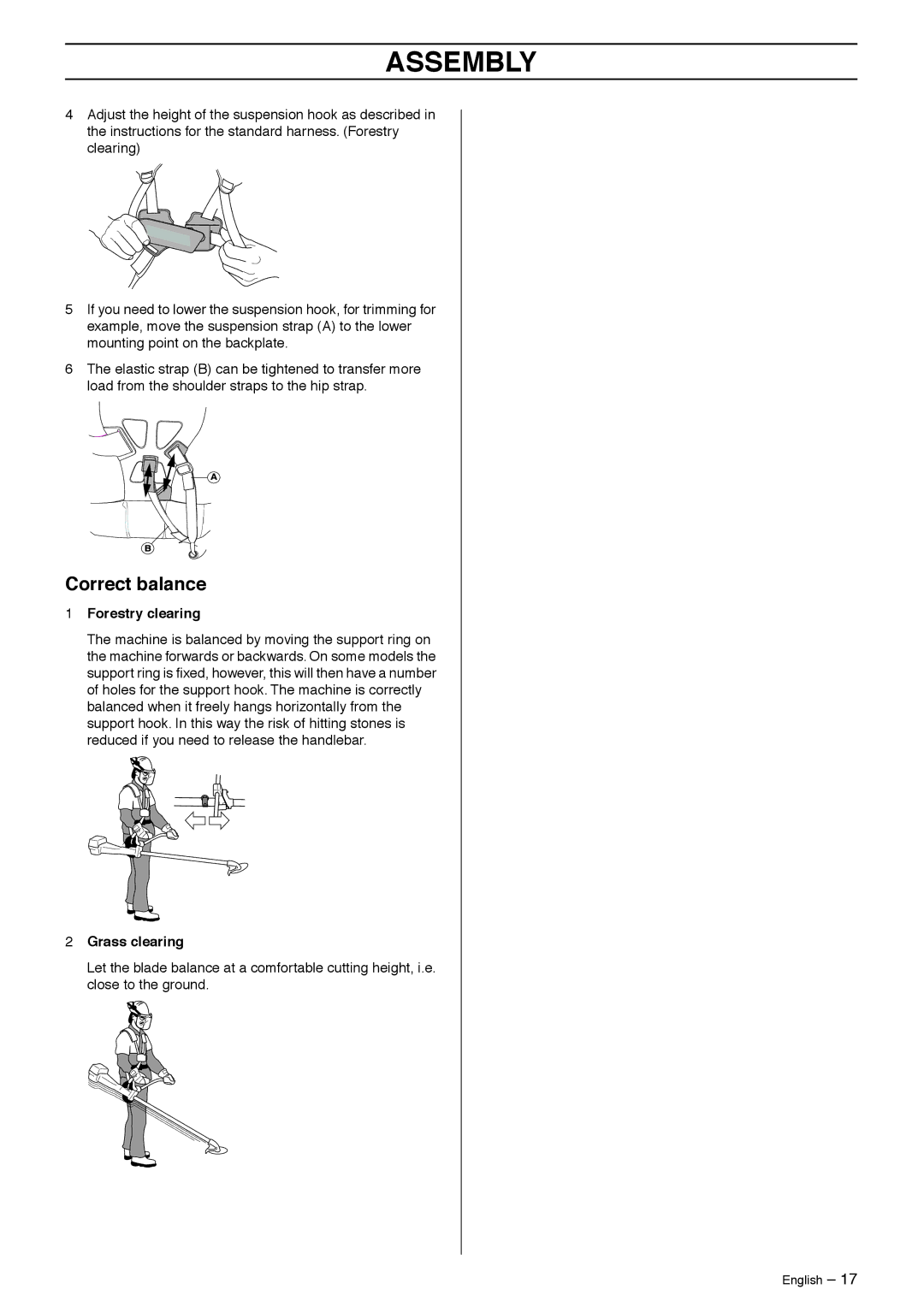 Jonsered BC2145, FC2145W manual Correct balance 