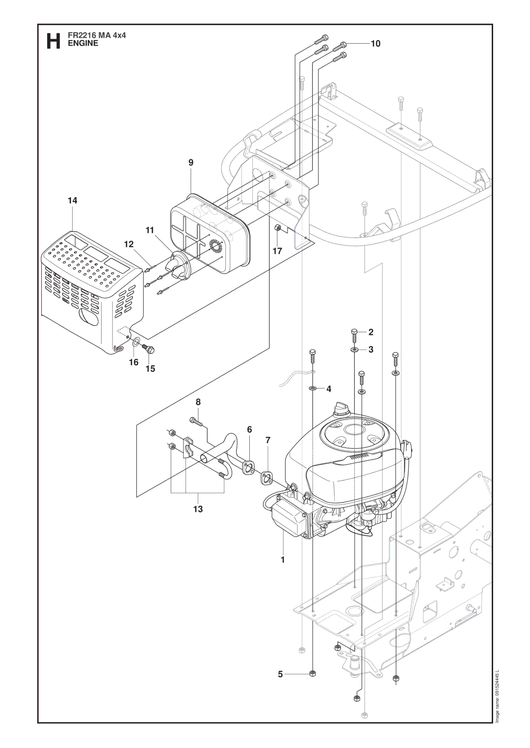 Jonsered FR2216 MA 4X4 manual Engine 