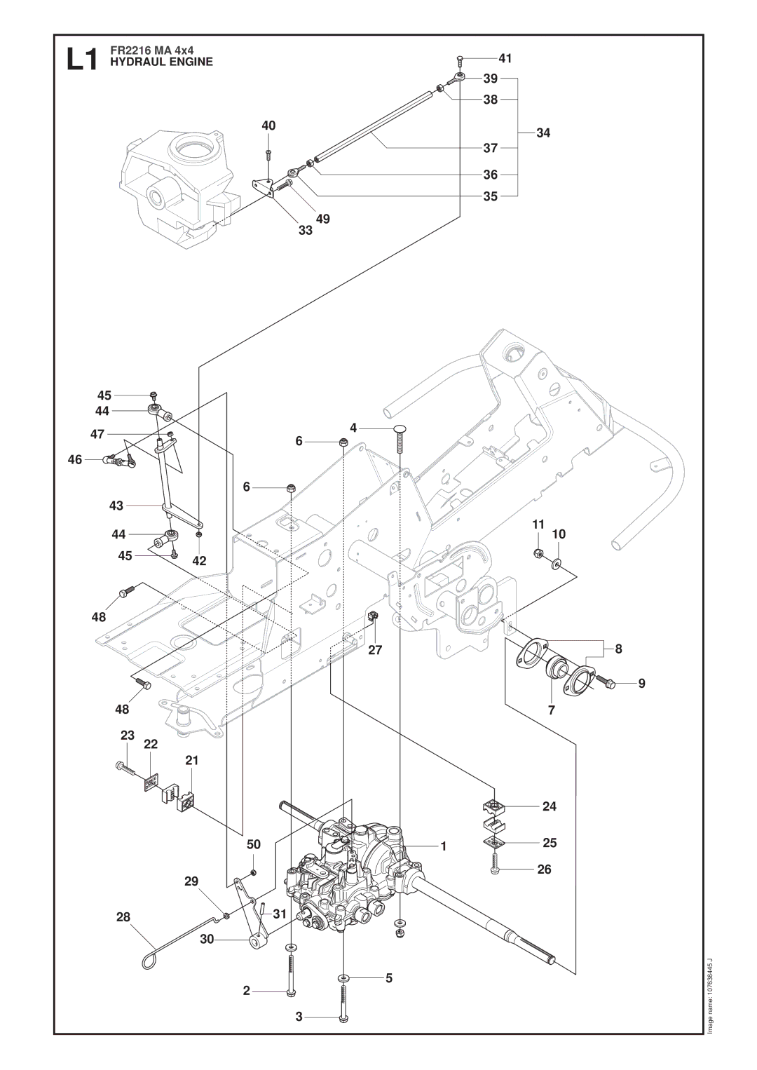 Jonsered FR2216 MA 4X4 manual L1 Hydraul Engine 