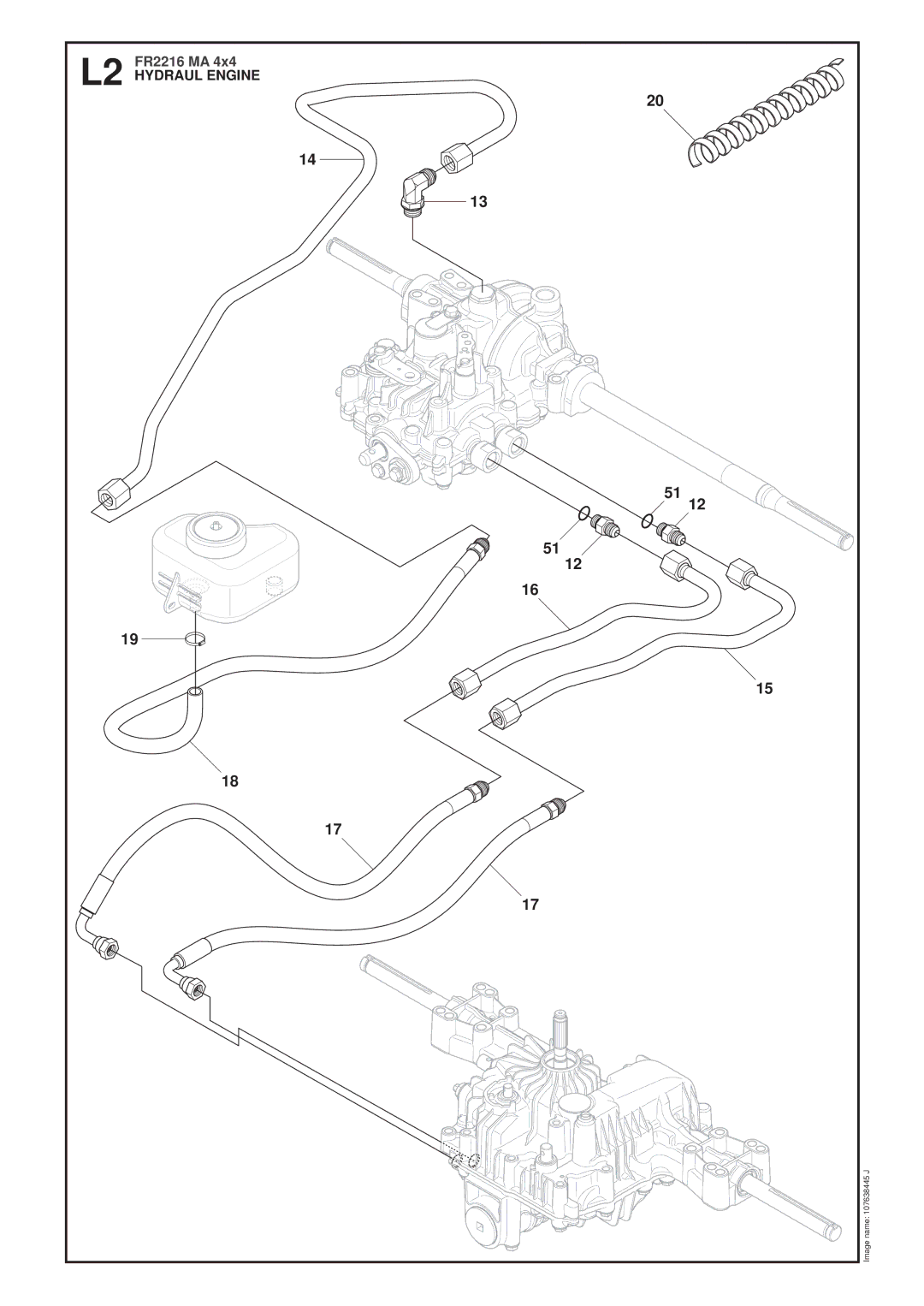 Jonsered FR2216 MA 4X4 manual Hydraul Engine 