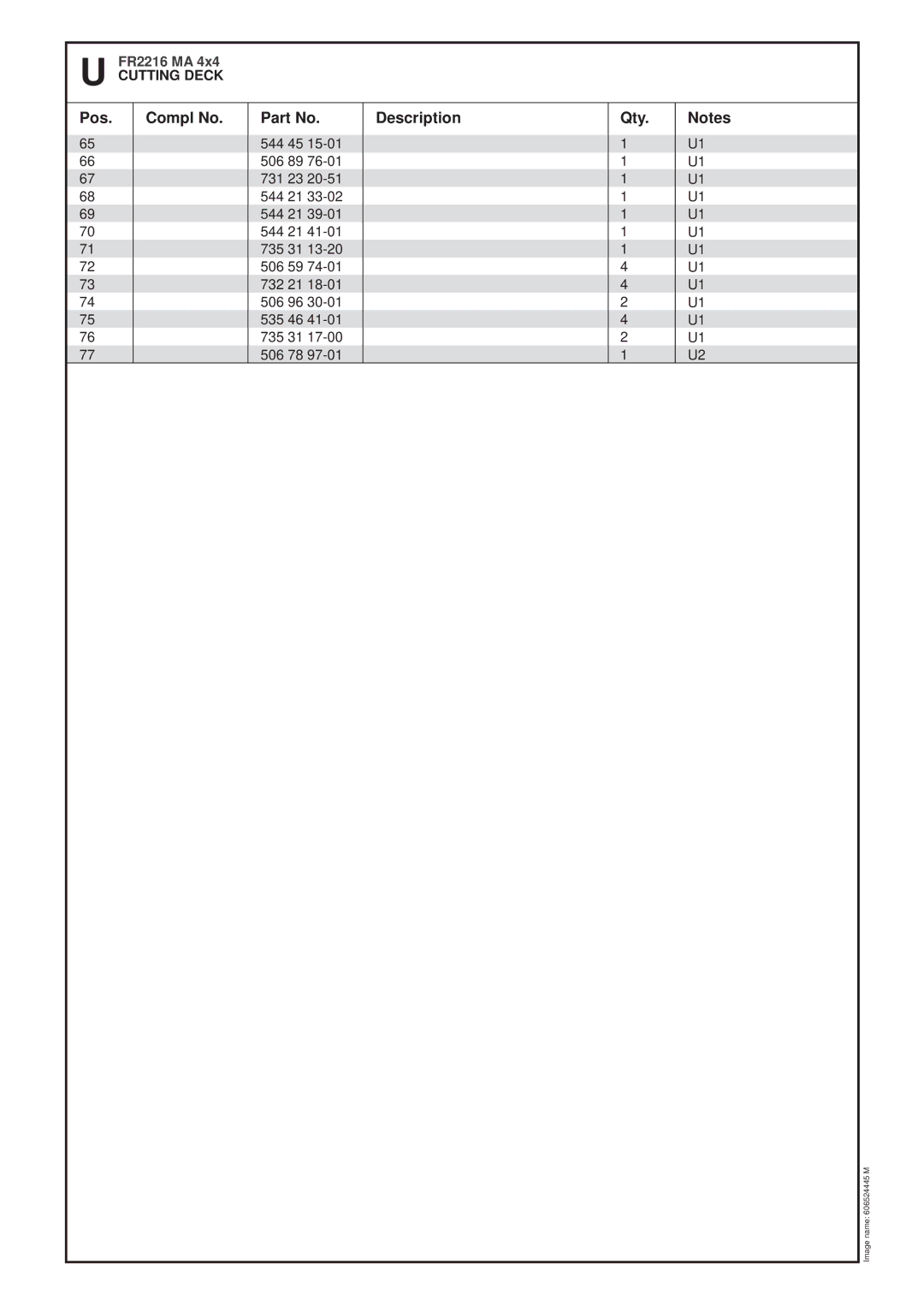 Jonsered FR2216 MA 4X4 manual Pos Compl No 