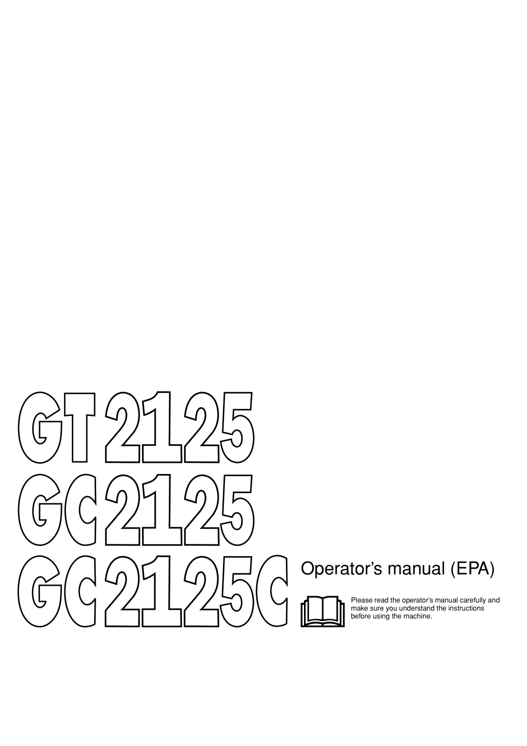 Jonsered GC 2125C manual Operator’s manual EPA 