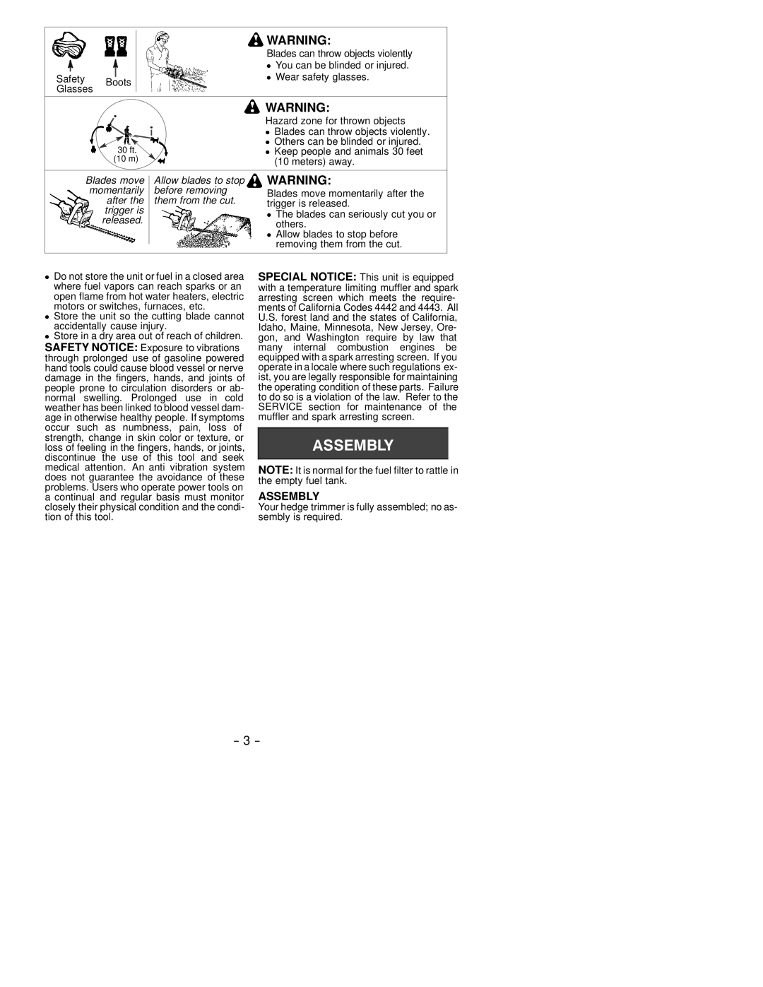 Jonsered HT 2121 instruction manual Assembly 