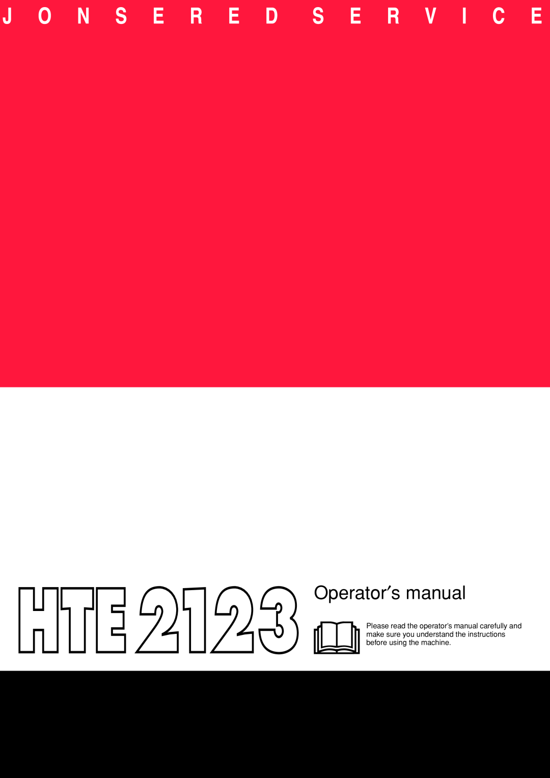 Jonsered HTE2123 manual Operator′s manual 