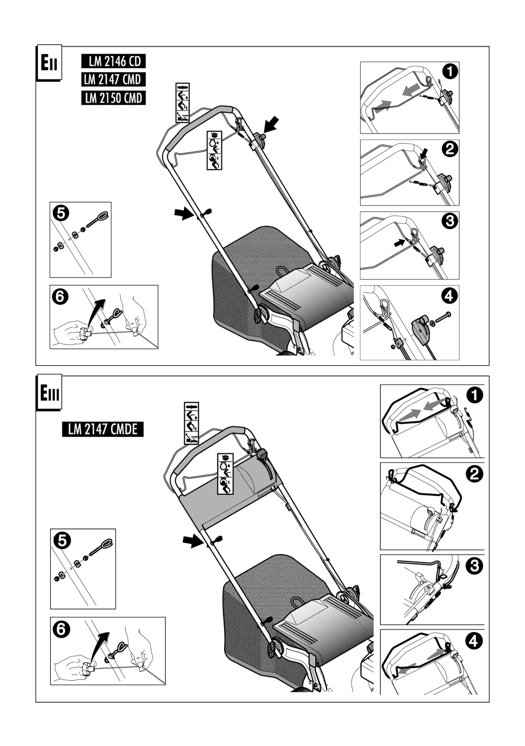 Jonsered LM2151 CMD, LM2146 CD, LM2150 CMD, LM2147 CMDE manual 