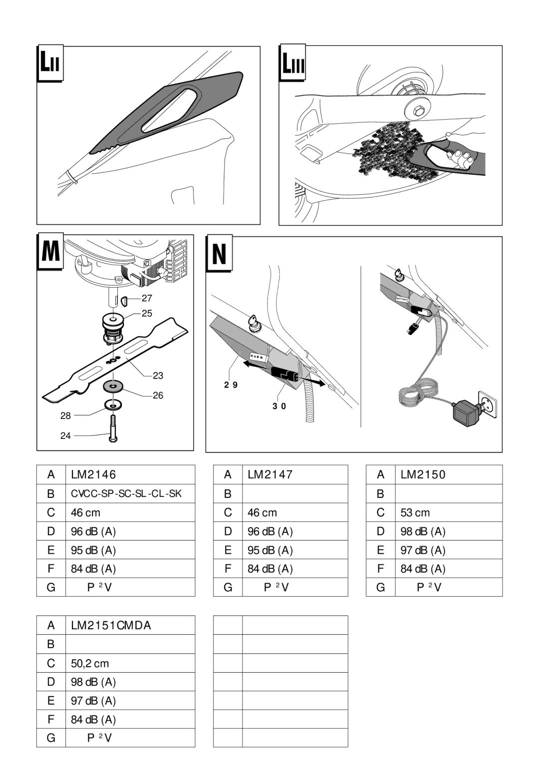 Jonsered LM2147 CMDE, LM2151 CMD, LM2146 CD, LM2150 CMD manual LM2151CMDA 