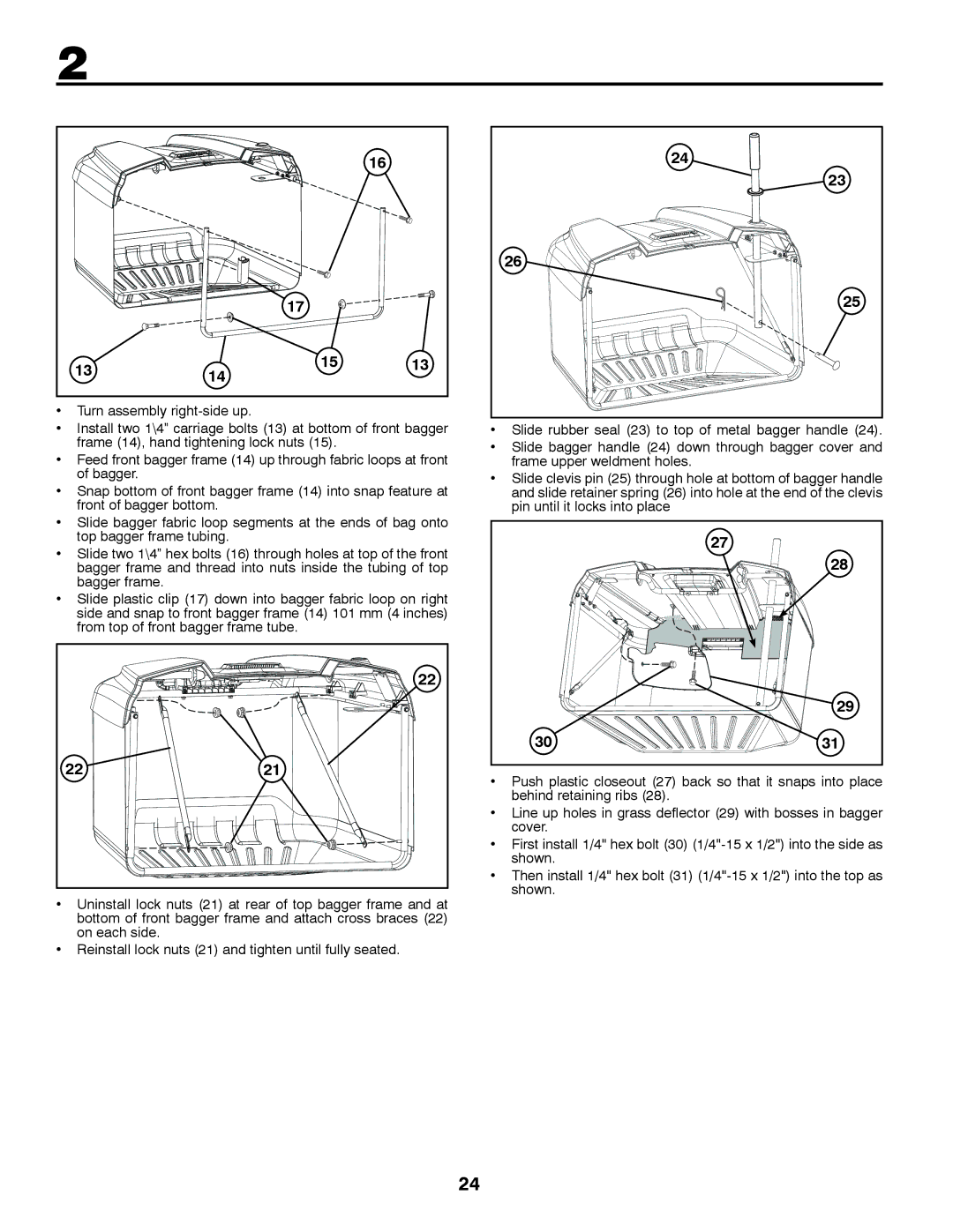 Jonsered LT2213C instruction manual Turn assembly right-side up 