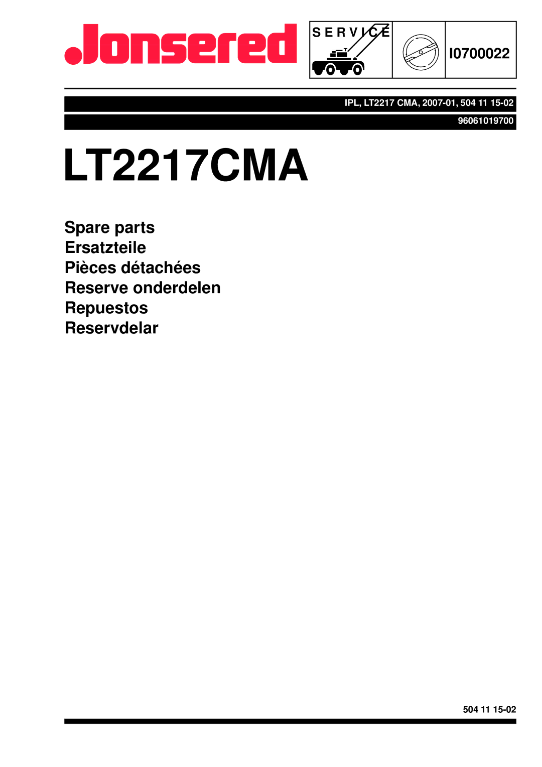 Jonsered LT2217CMA manual 