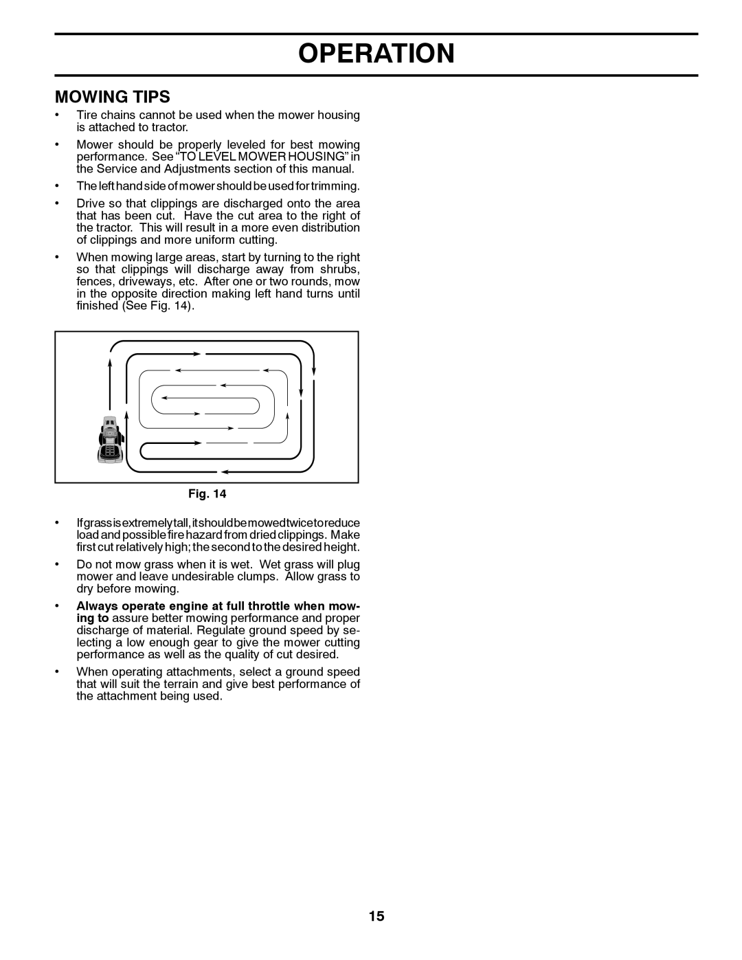 Jonsered LT2218A manual Mowing Tips 