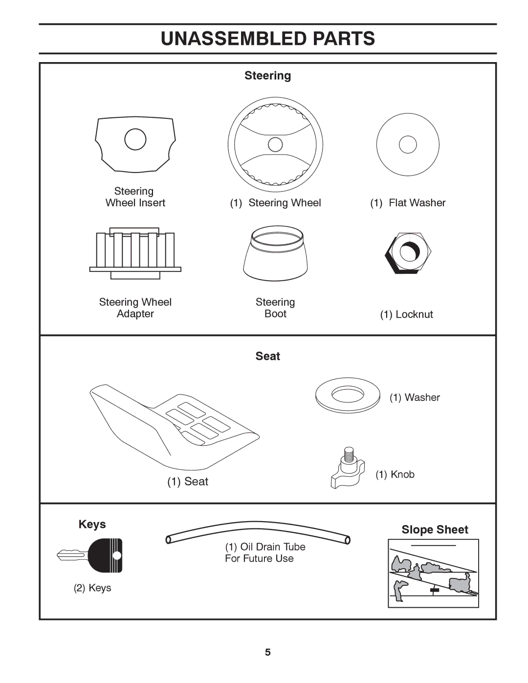 Jonsered LT2220 CMA2 manual Unassembled Parts 