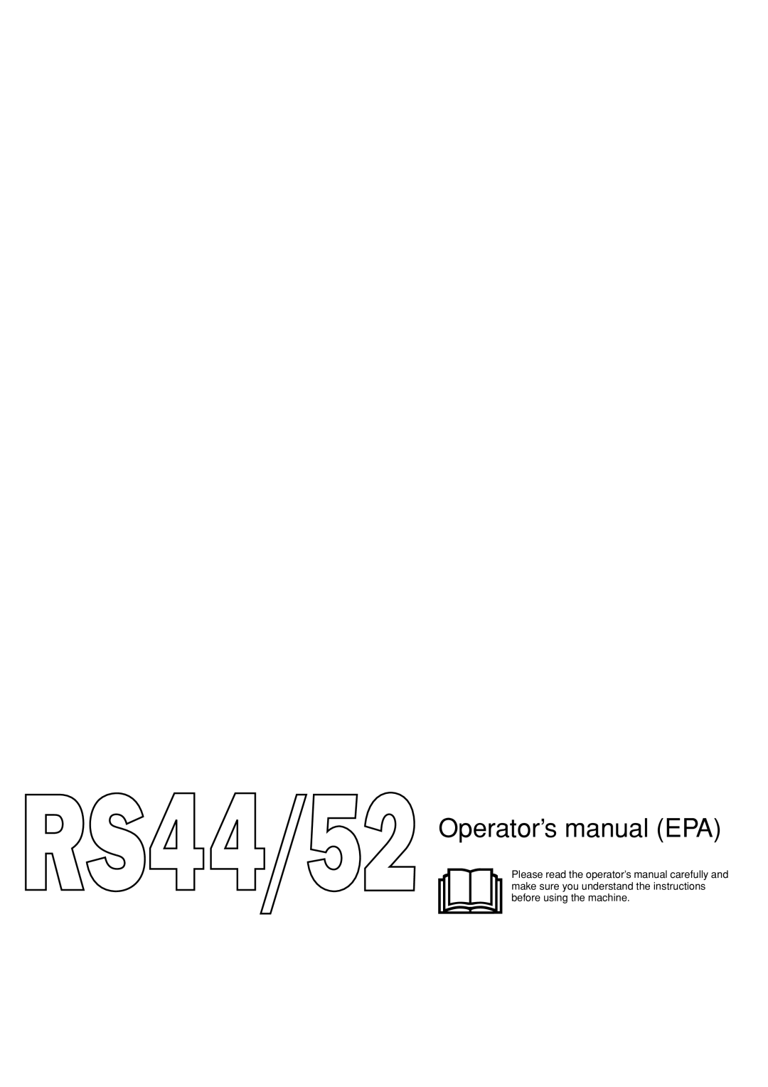 Jonsered RS52 manual Operator’s manual EPA 