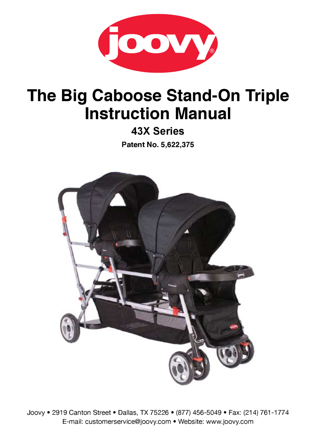 Joovy 43X Series manual Big Caboose Stand-On Triple 