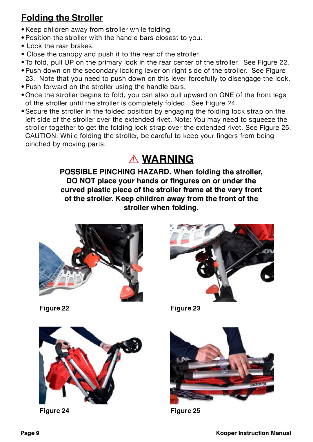 Joovy Joovy Kooper, 30X Series manual Folding the Stroller 