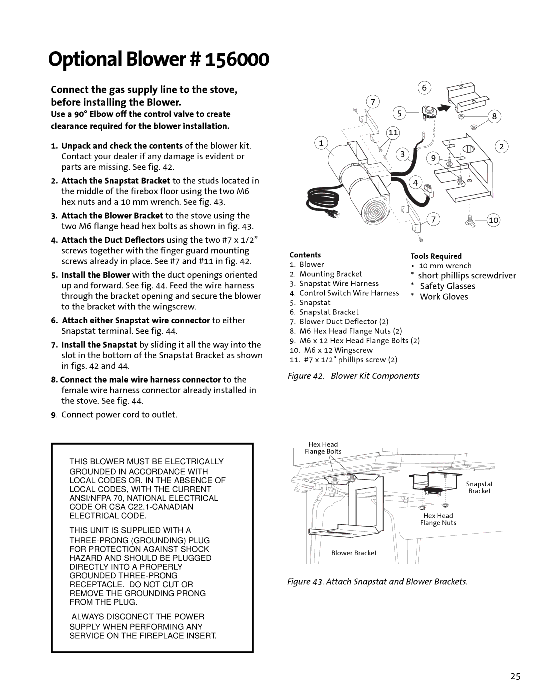 Jotul GF 400 DV manual Connect power cord to outlet, Short phillips screwdriver 